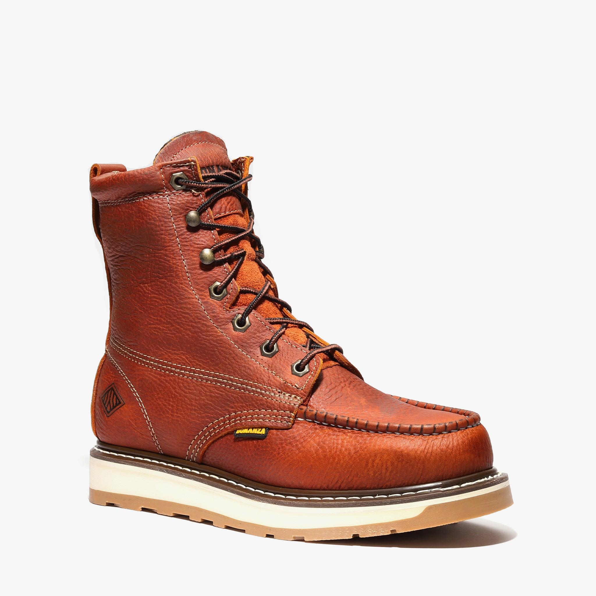 Lifestyle photo showing Bonanza Boots FRONTIER DUAL 8" MOC TOE (STEEL TOE) in use - Bonanza Boots