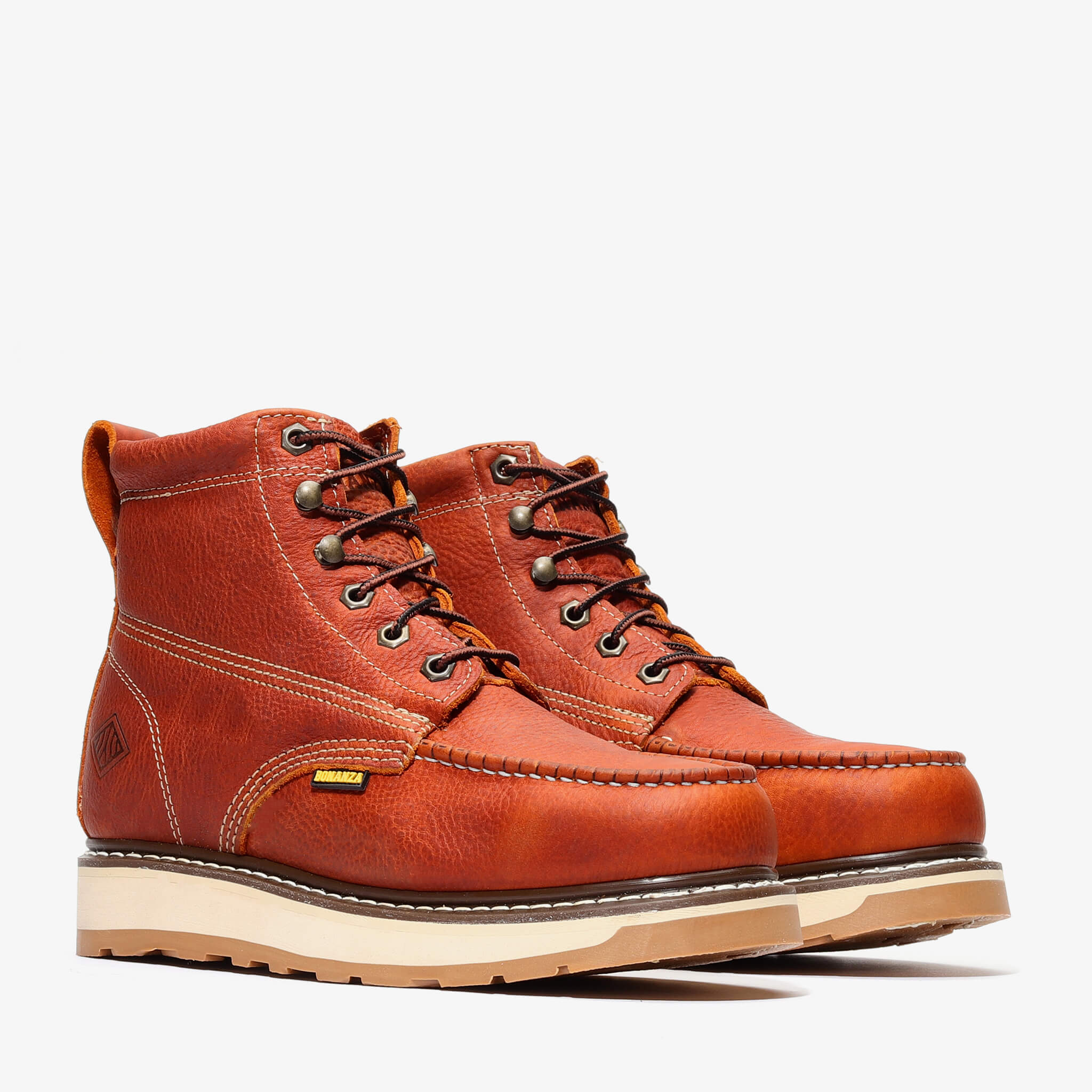 FRONTIER DUAL 6" MOC TOE (STEEL TOE) - premium quality - Bonanza Boots