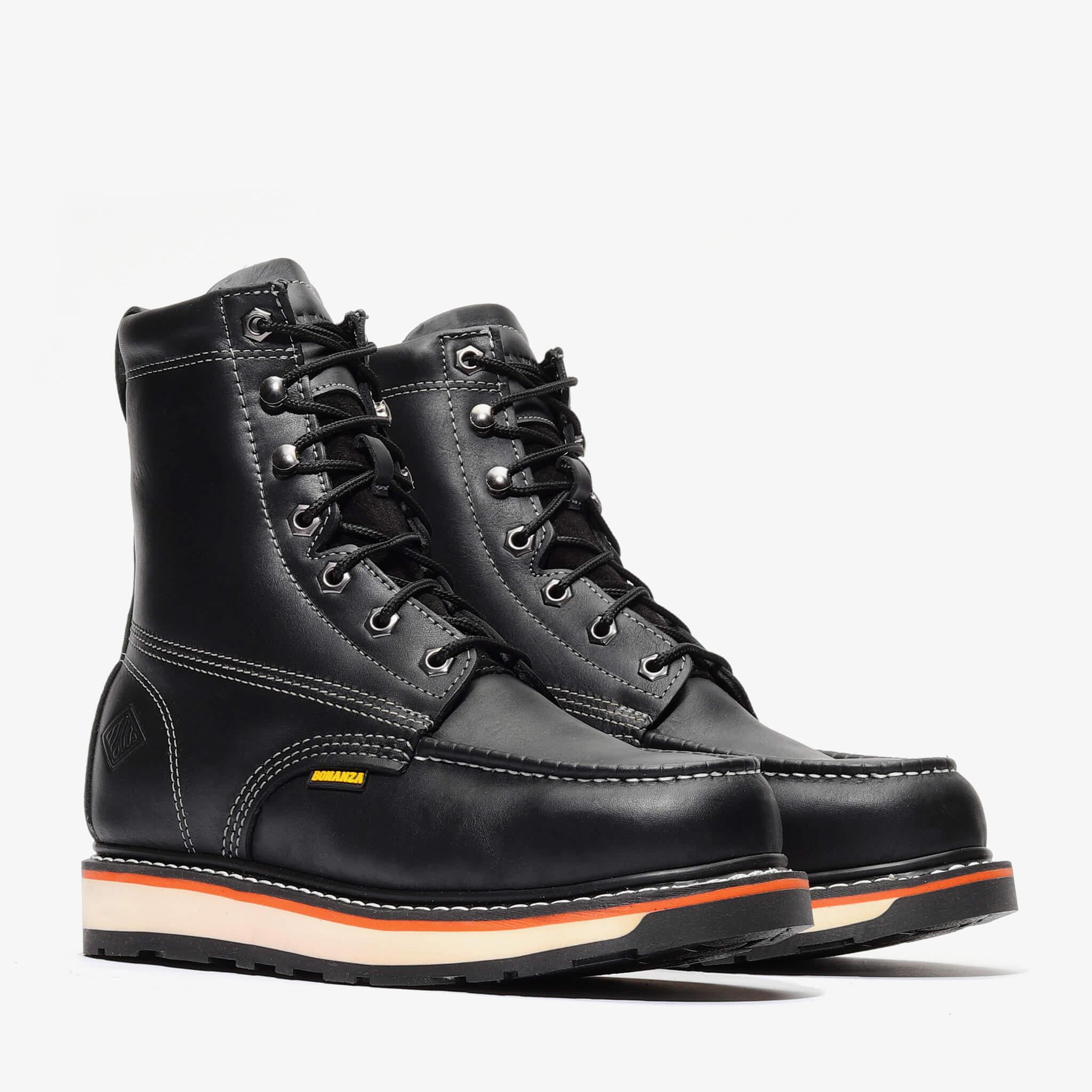 FRONTIER DUAL 8" MOC TOE (STEEL TOE) - premium quality - Bonanza Boots