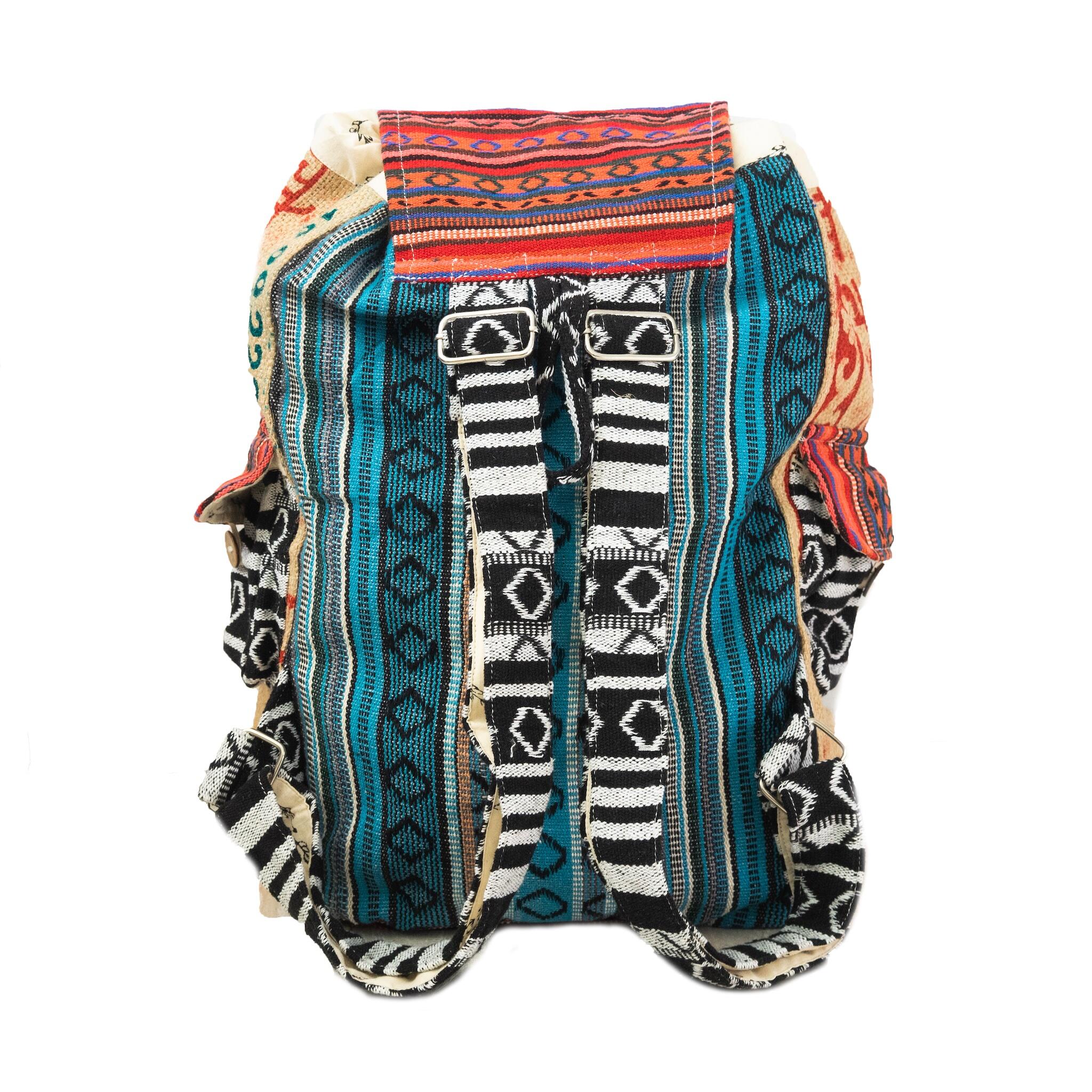 Lifestyle photo showing Recycled Travel Backpack Chennai in use - Rice Love
