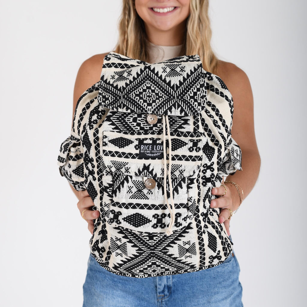 Eco-friendly travel backpack made from recycled materials - Rice Love