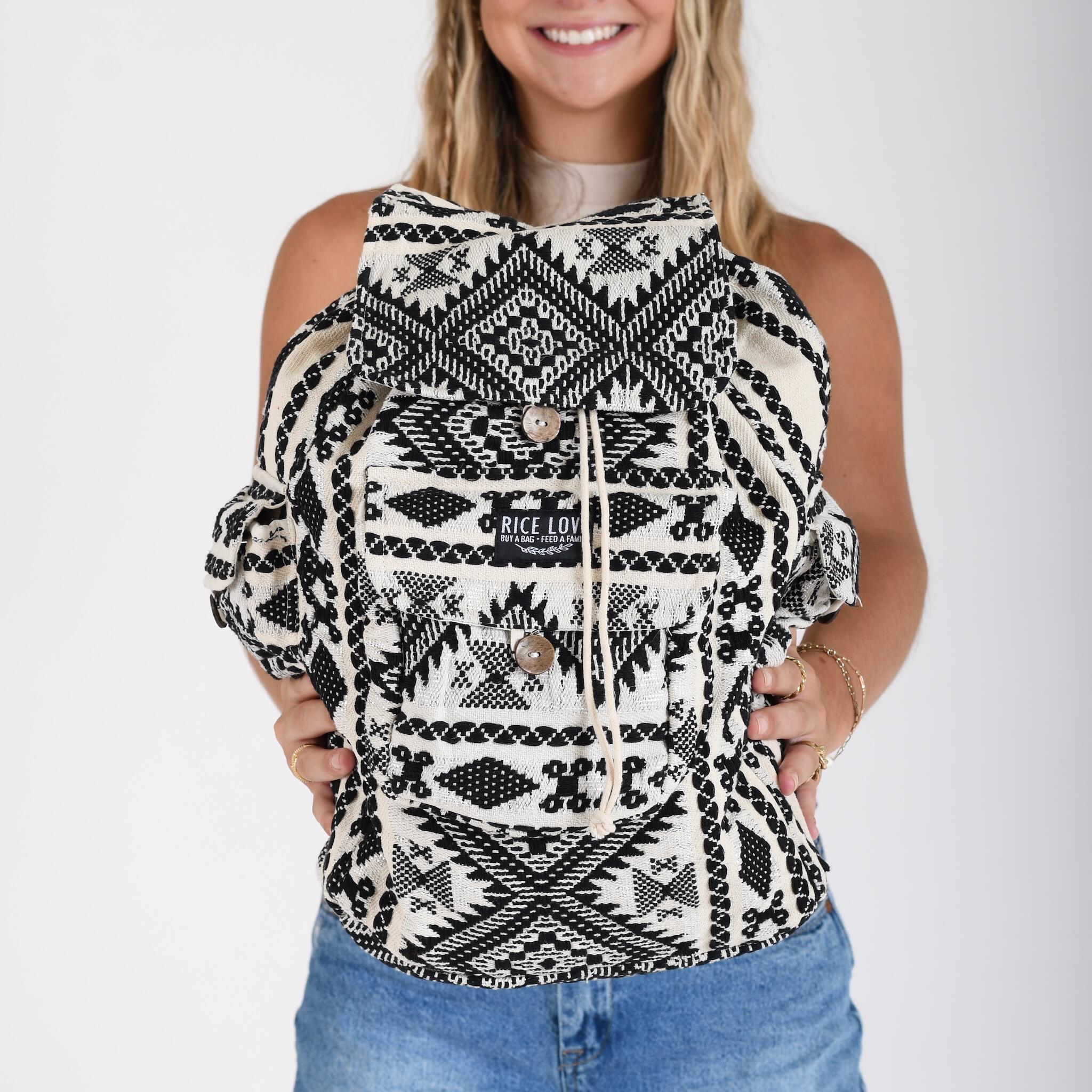 Eco-friendly travel backpack made from recycled materials - Rice Love