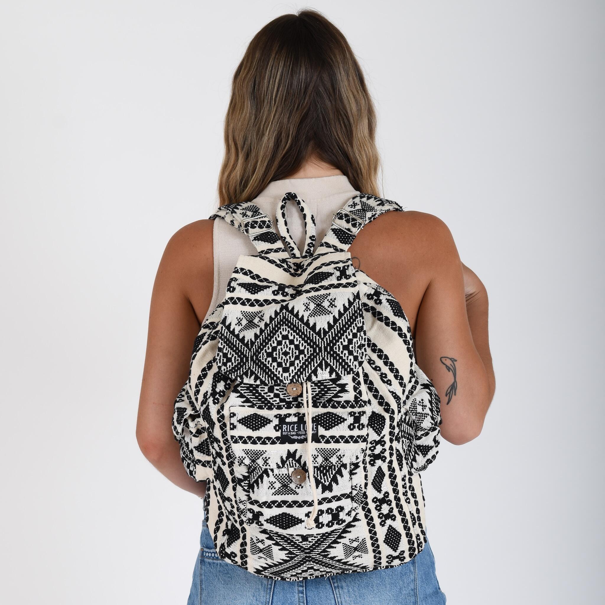 Product view 5 - Recycled Travel Backpack Dainik - Rice Love