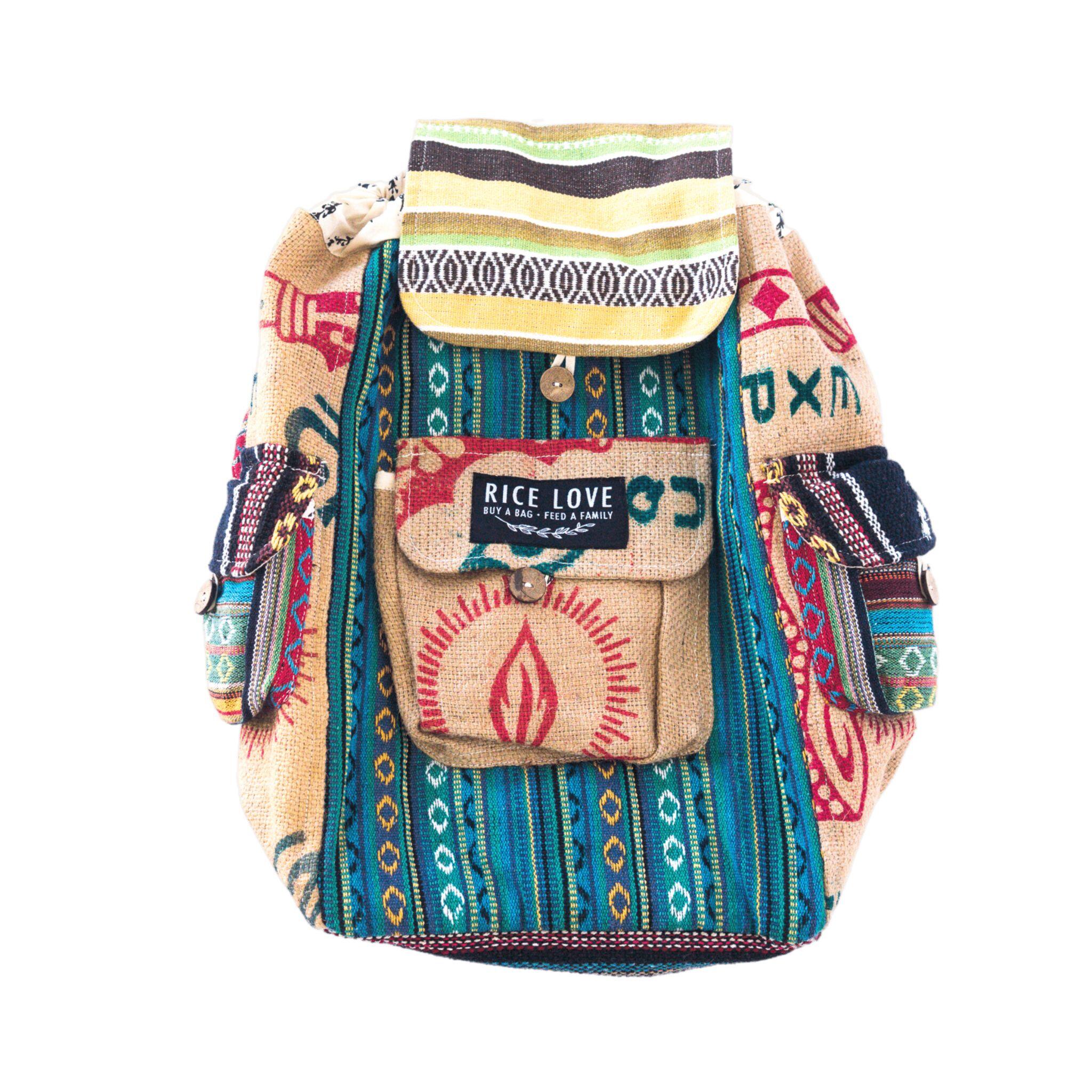 Close-up detail showing quality craftsmanship and materials - Recycled Travel Backpack Goa