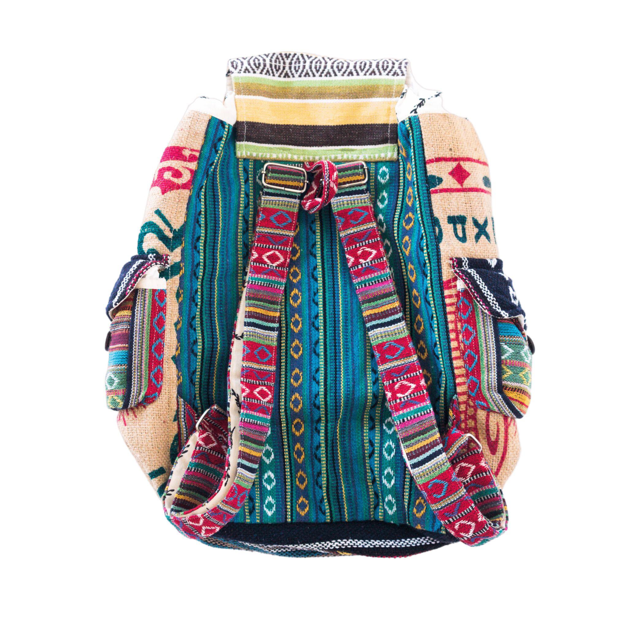 Lifestyle photo showing Recycled Travel Backpack Goa in use - Rice Love
