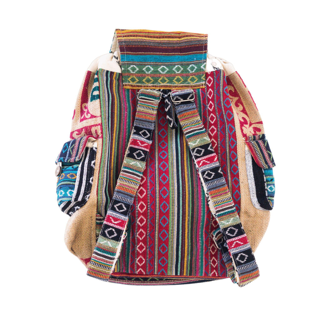 Lifestyle photo showing Recycled Travel Backpack Jaipur in use - Rice Love