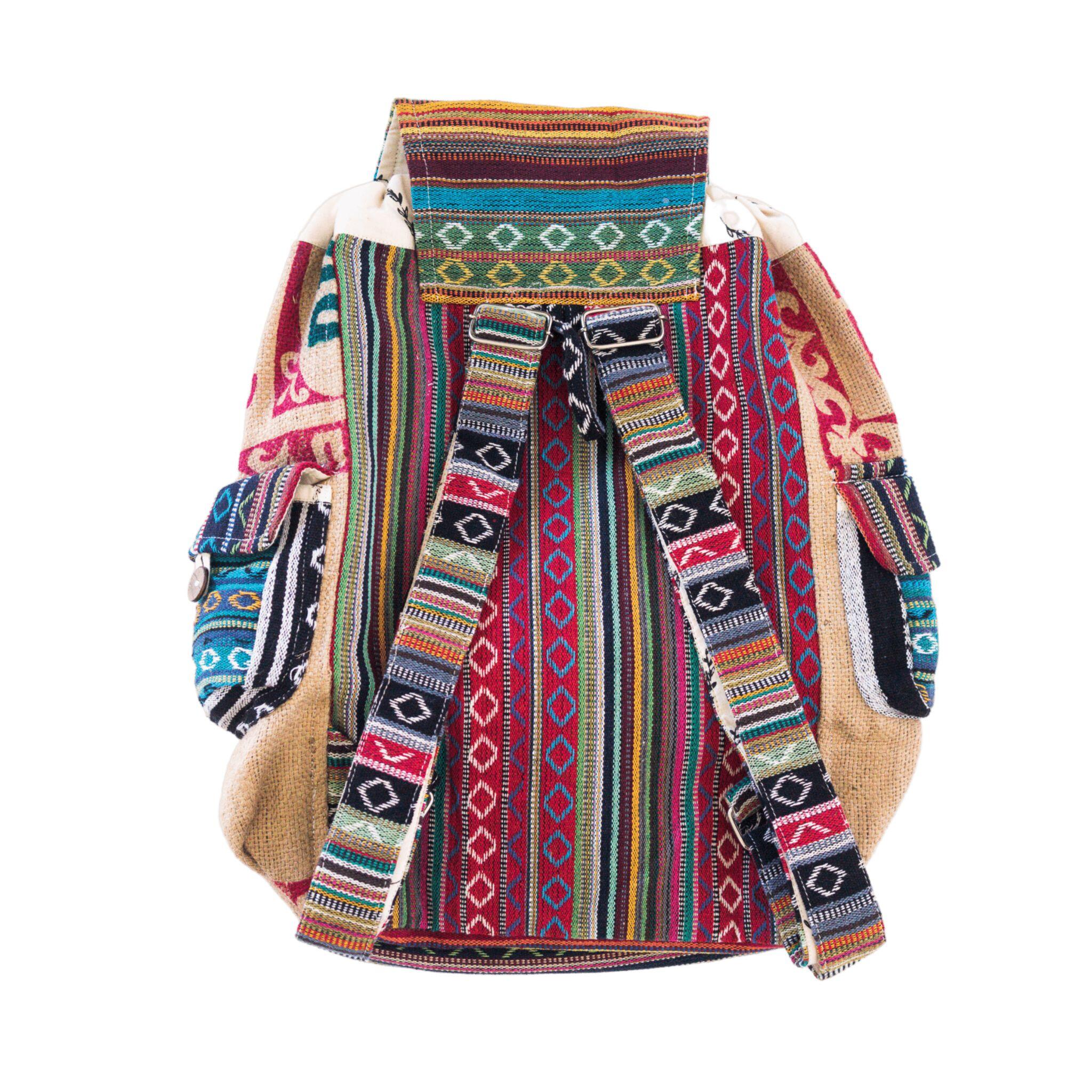 Lifestyle photo showing Recycled Travel Backpack Jaipur in use - Rice Love