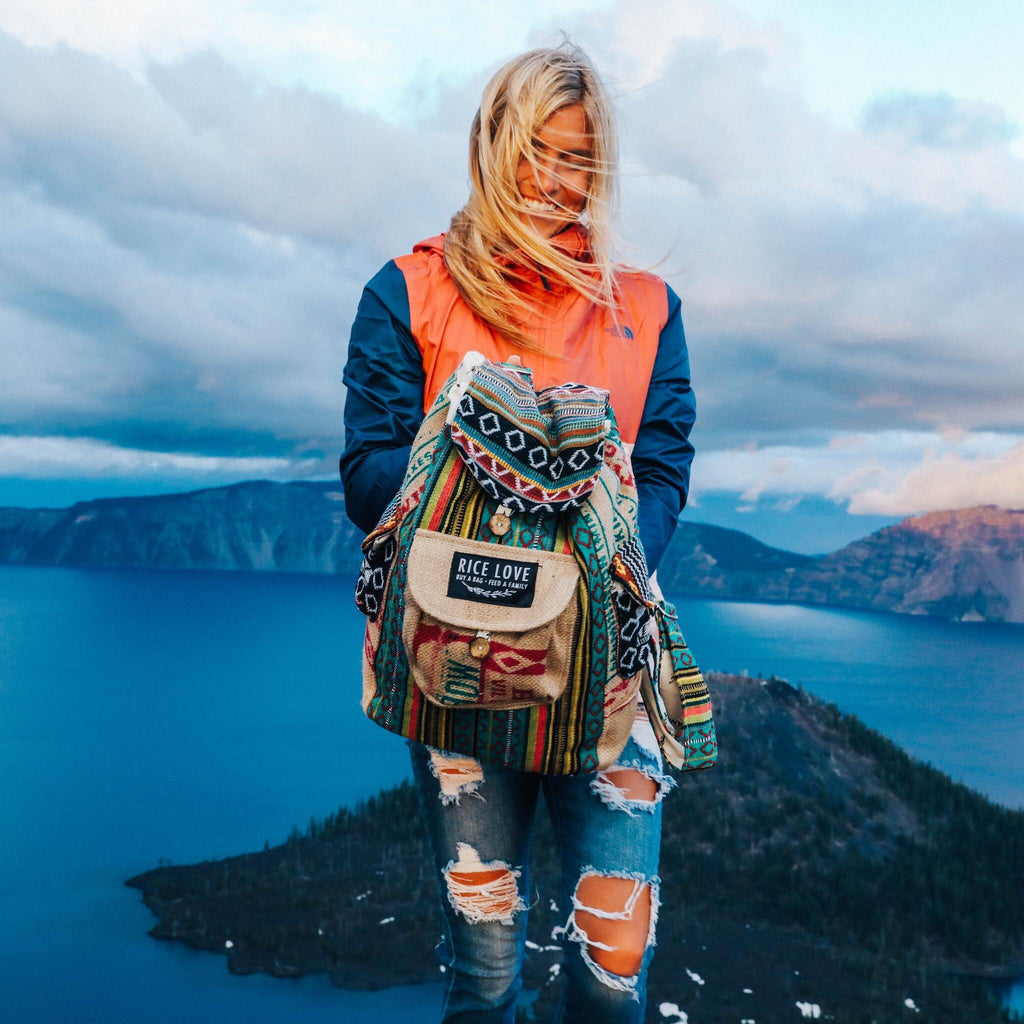 Product view 10 - Recycled Travel Backpack Kochi - Rice Love