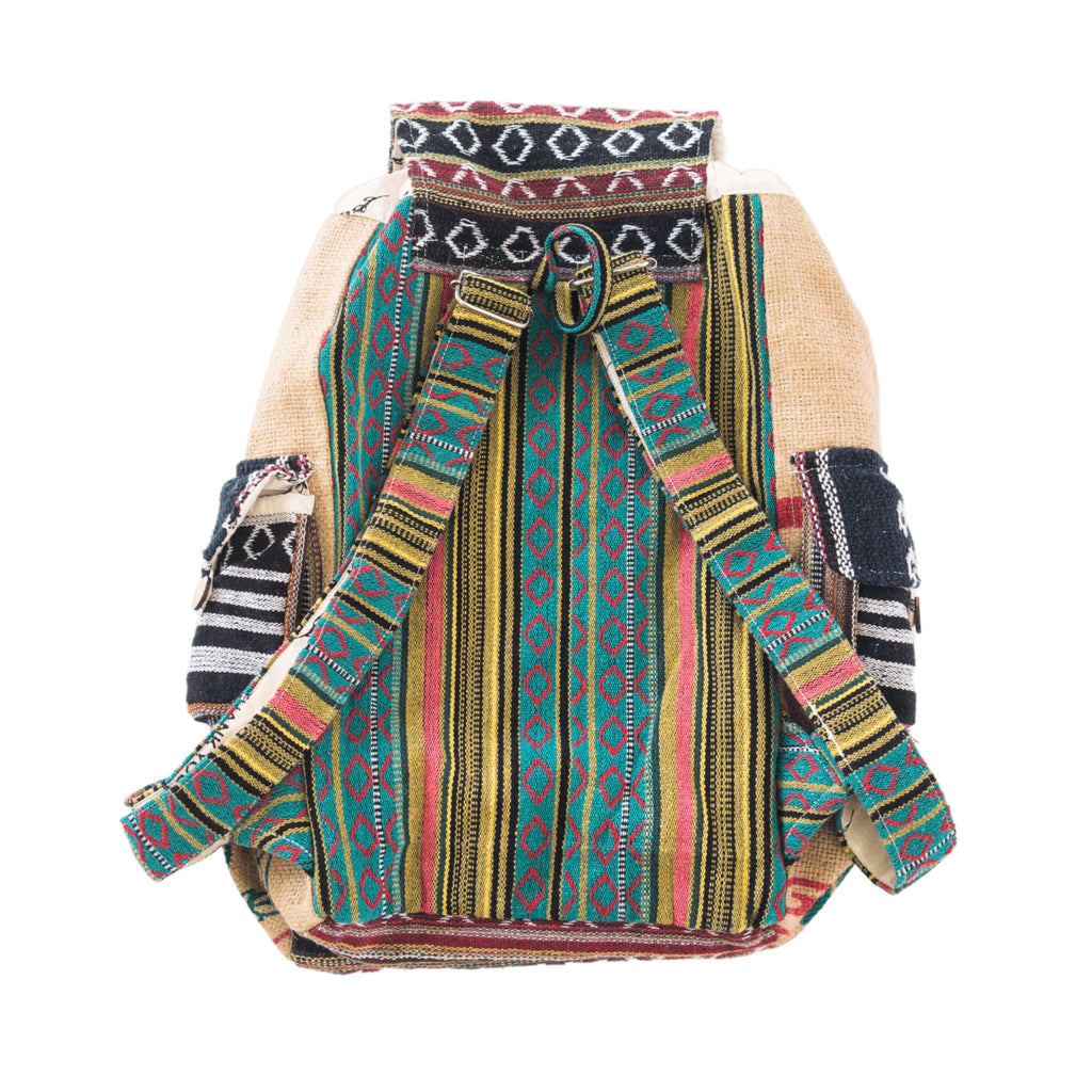 Lifestyle photo showing Recycled Travel Backpack Kochi in use - Rice Love