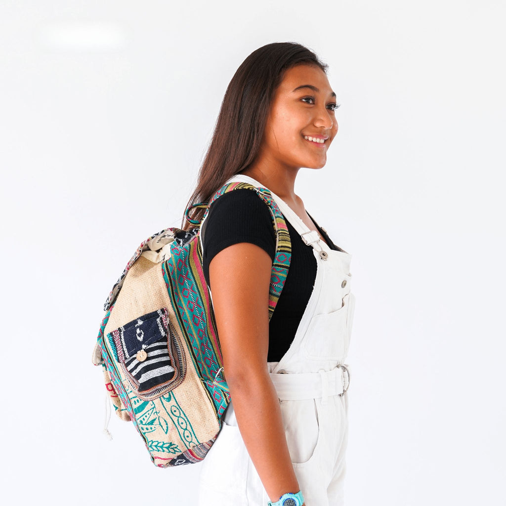 Product view 4 - Recycled Travel Backpack Kochi - Rice Love