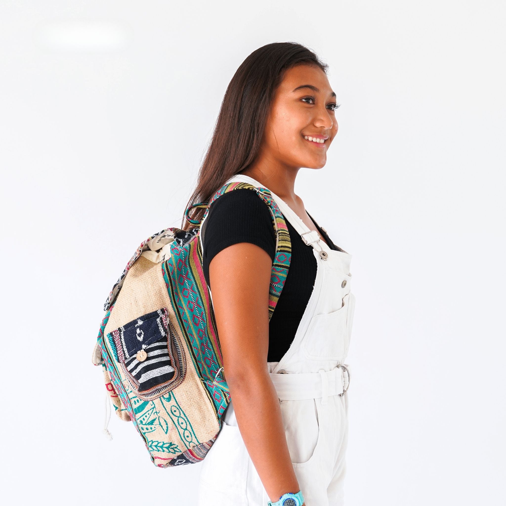 Product view 4 - Recycled Travel Backpack Kochi - Rice Love