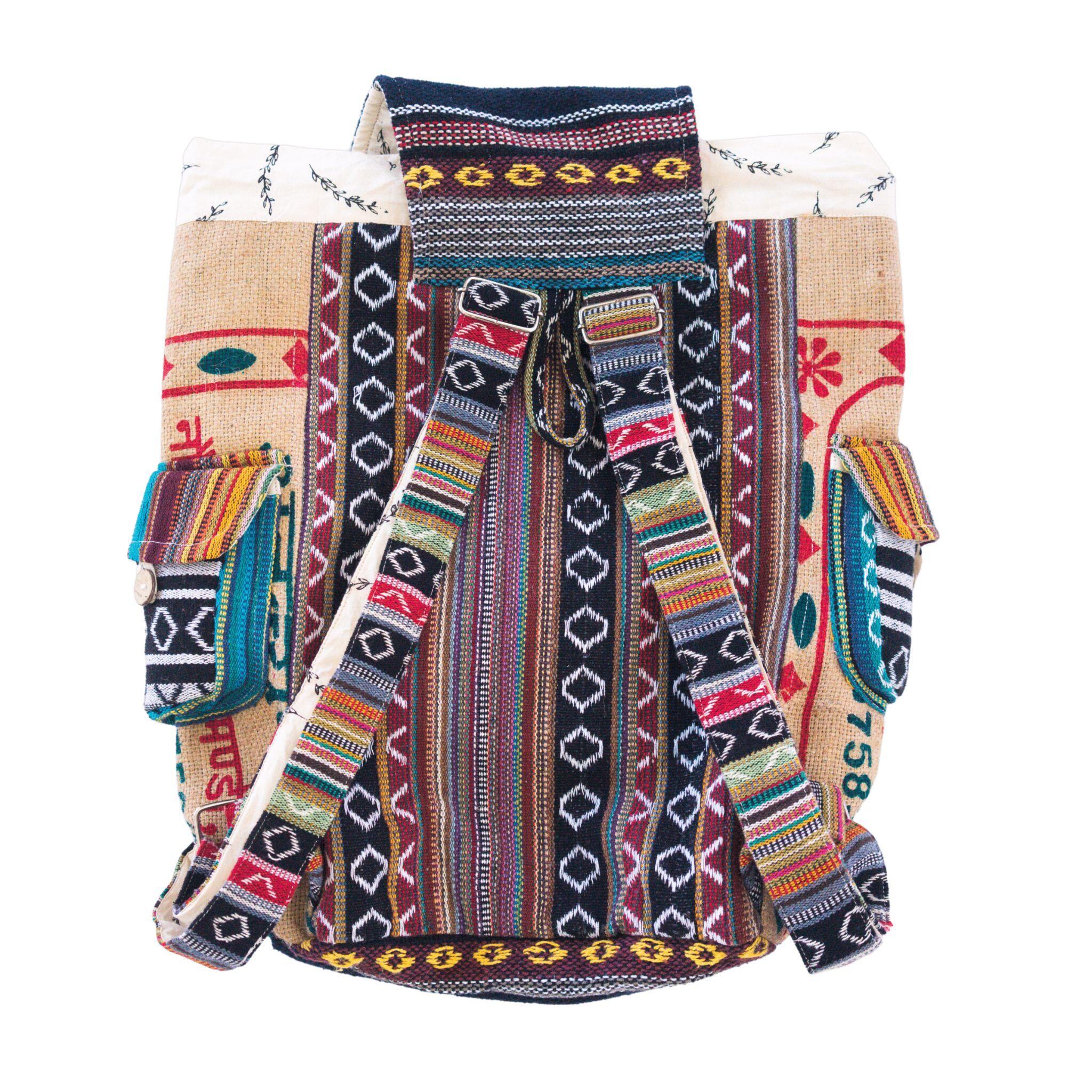 Lifestyle photo showing Recycled Travel Backpack Mumbai in use - Rice Love