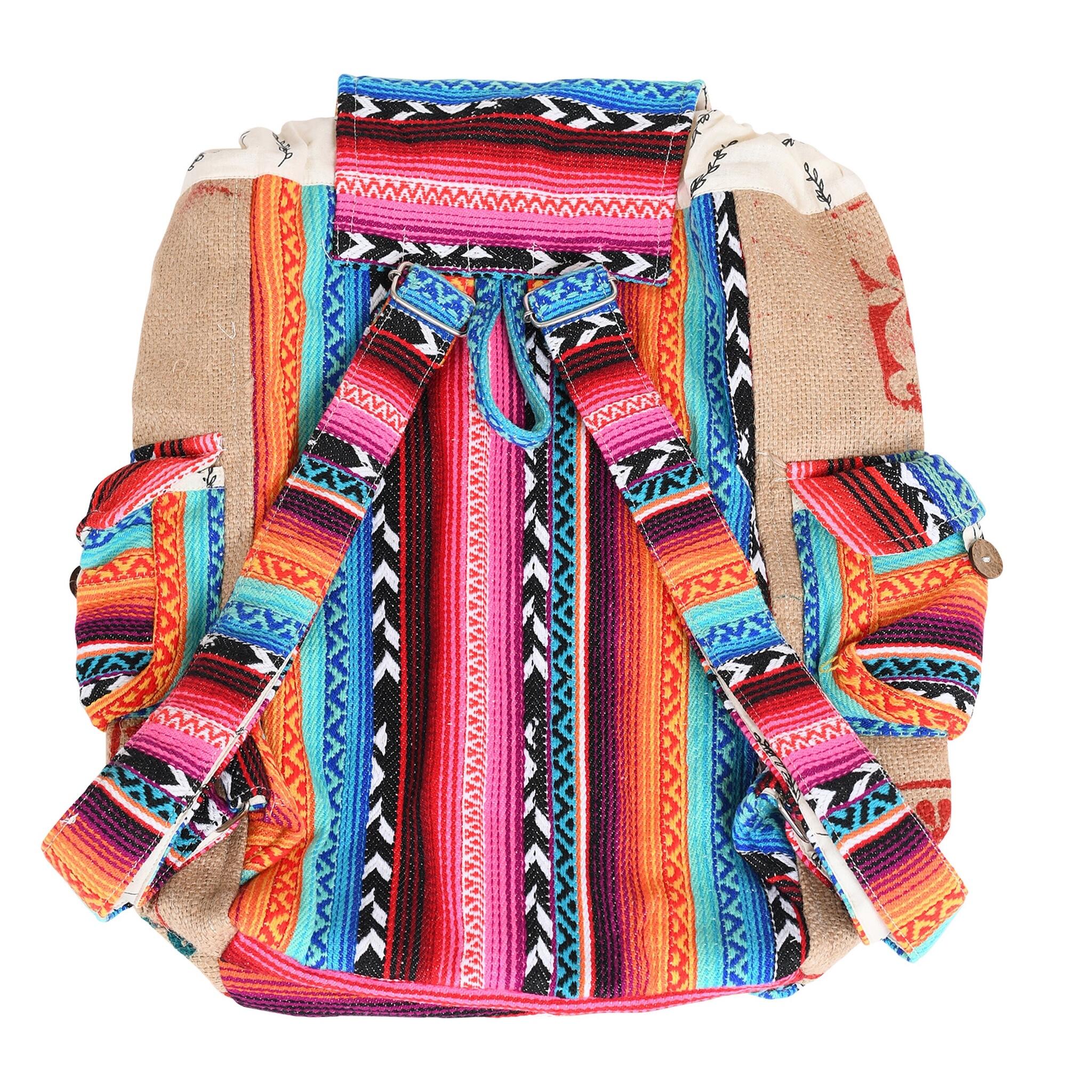 Lifestyle photo showing Recycled Travel Backpack Ravi in use - Rice Love
