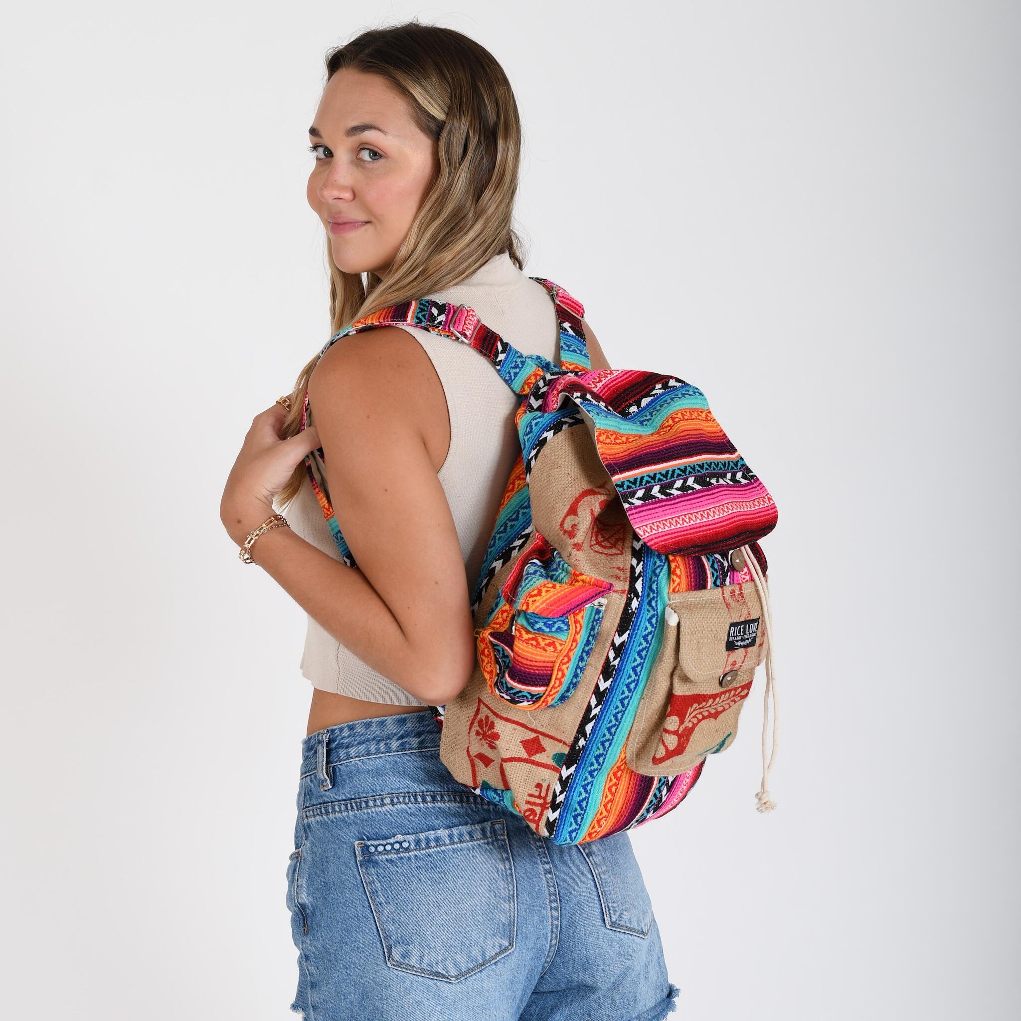 Product view 4 - Recycled Travel Backpack Ravi - Rice Love