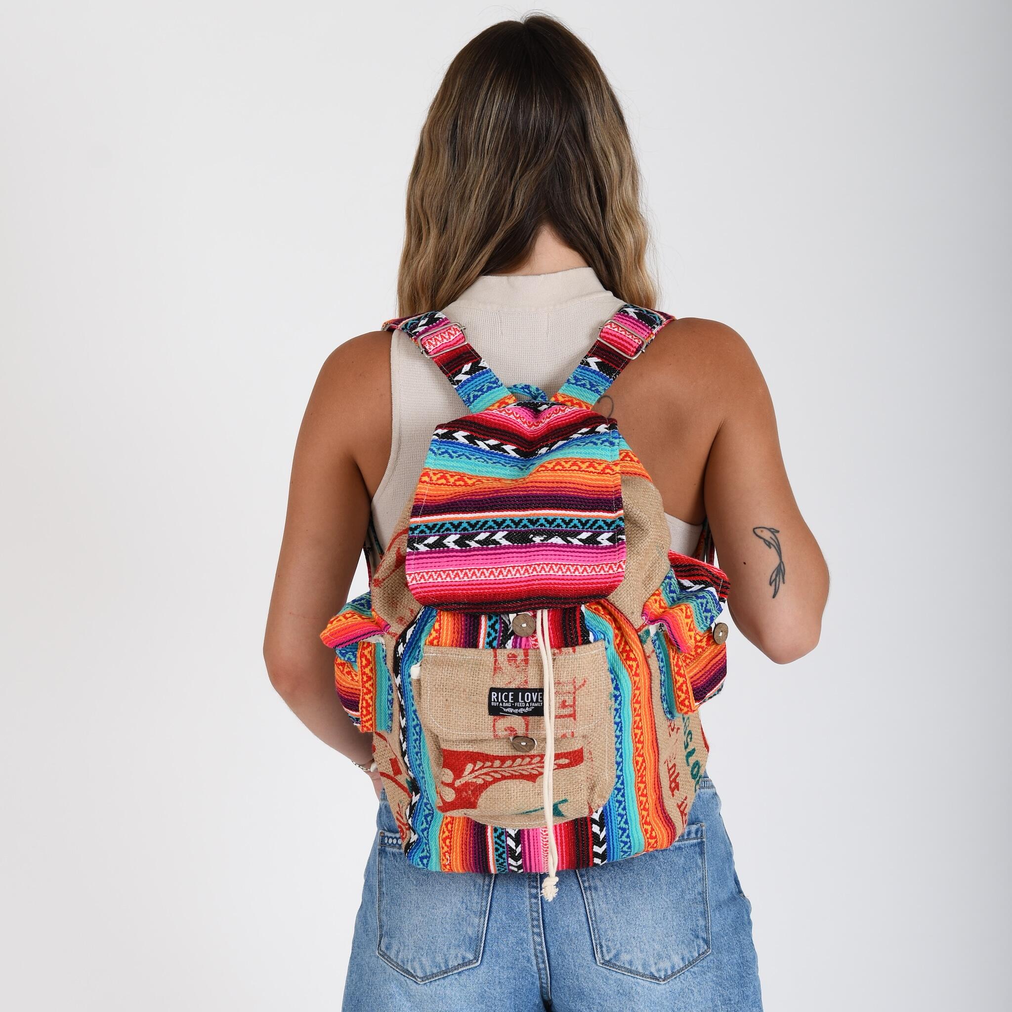 Product view 5 - Recycled Travel Backpack Ravi - Rice Love