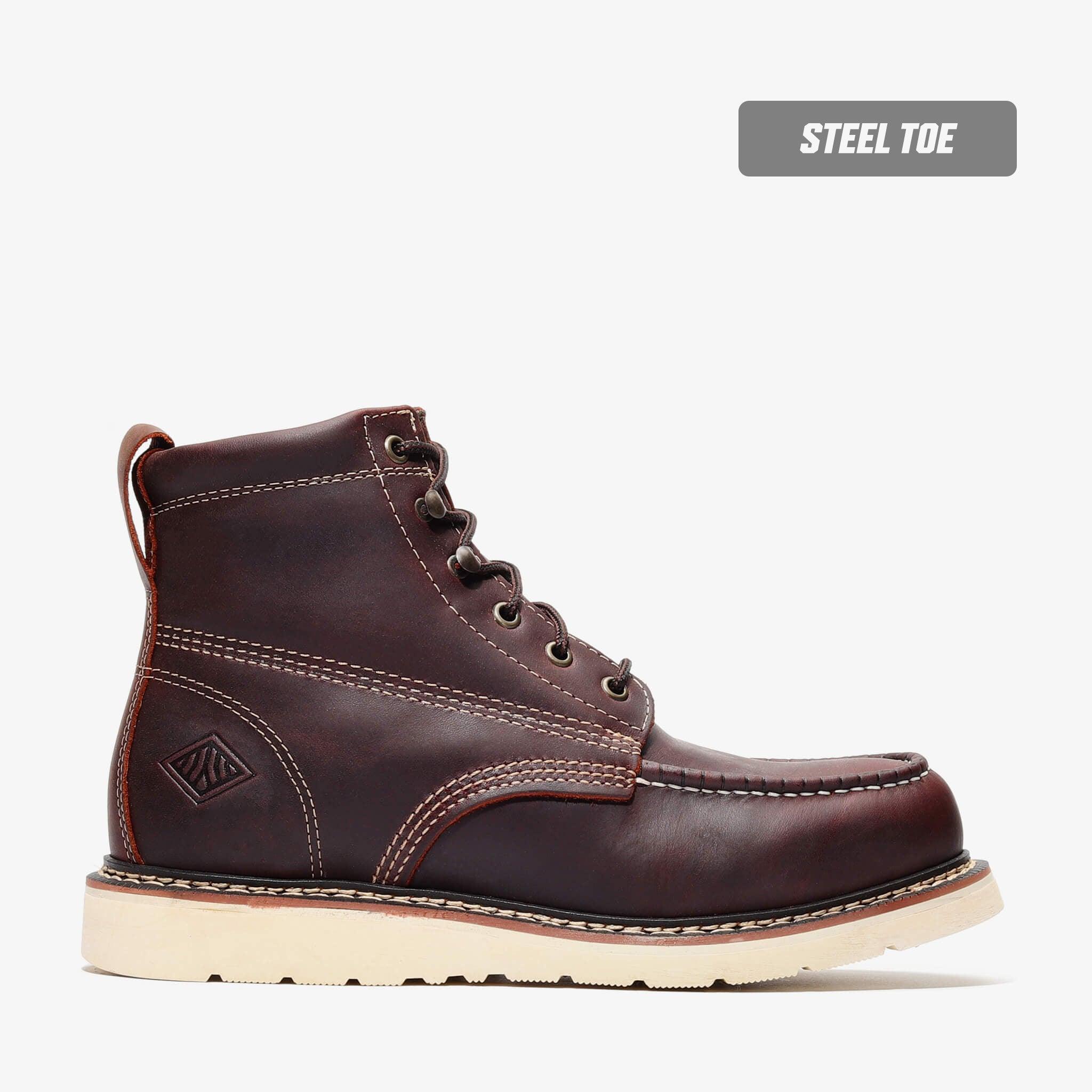 FRONTIER CLASSIC 6" MOC TOE (STEEL TOE) - premium quality - Bonanza Boots