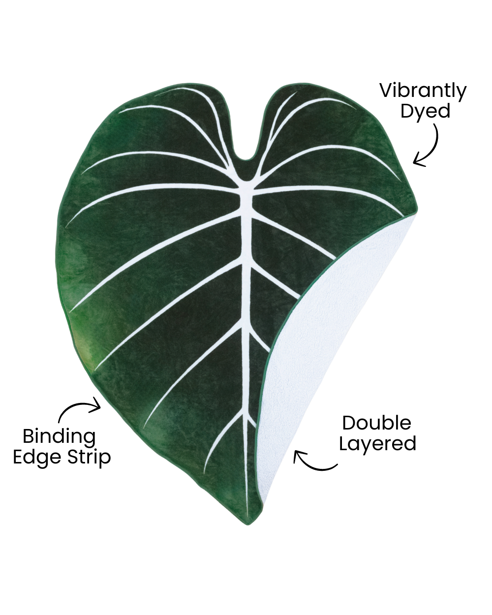 Close-up detail showing quality craftsmanship and materials - Gloriosum Giant Leaf Blanket