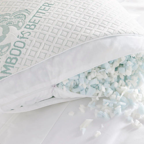 Close-up detail showing quality craftsmanship and materials - Adjustable Bamboo Cooling Pillow | Queen & King