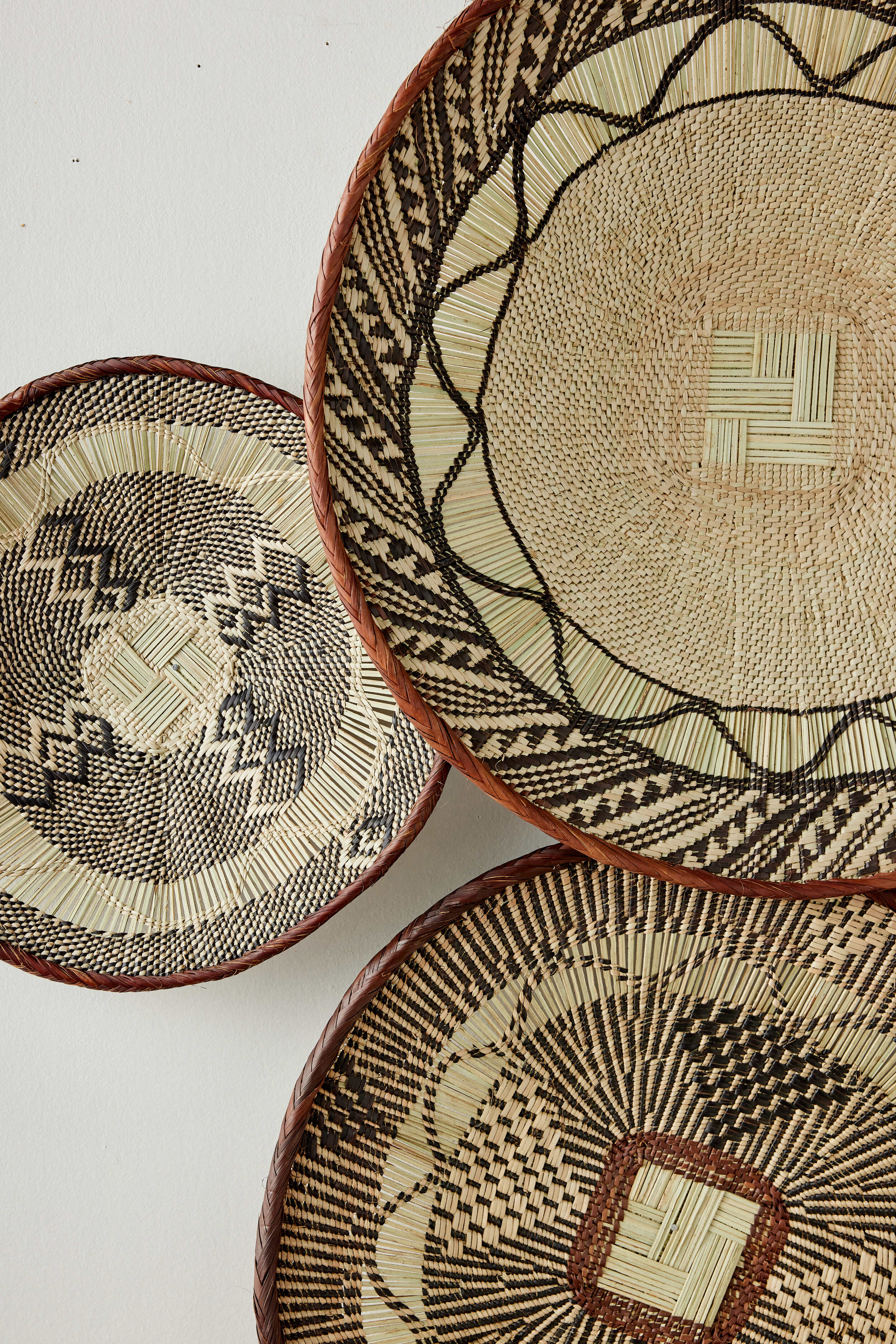 Close-up detail showing quality craftsmanship and materials - Binga Lace Patterned Basket