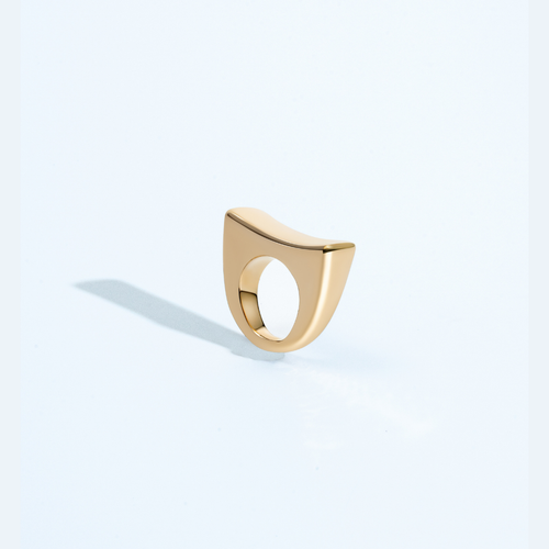 Close-up detail showing quality craftsmanship and materials - Caroline Gold Ring
