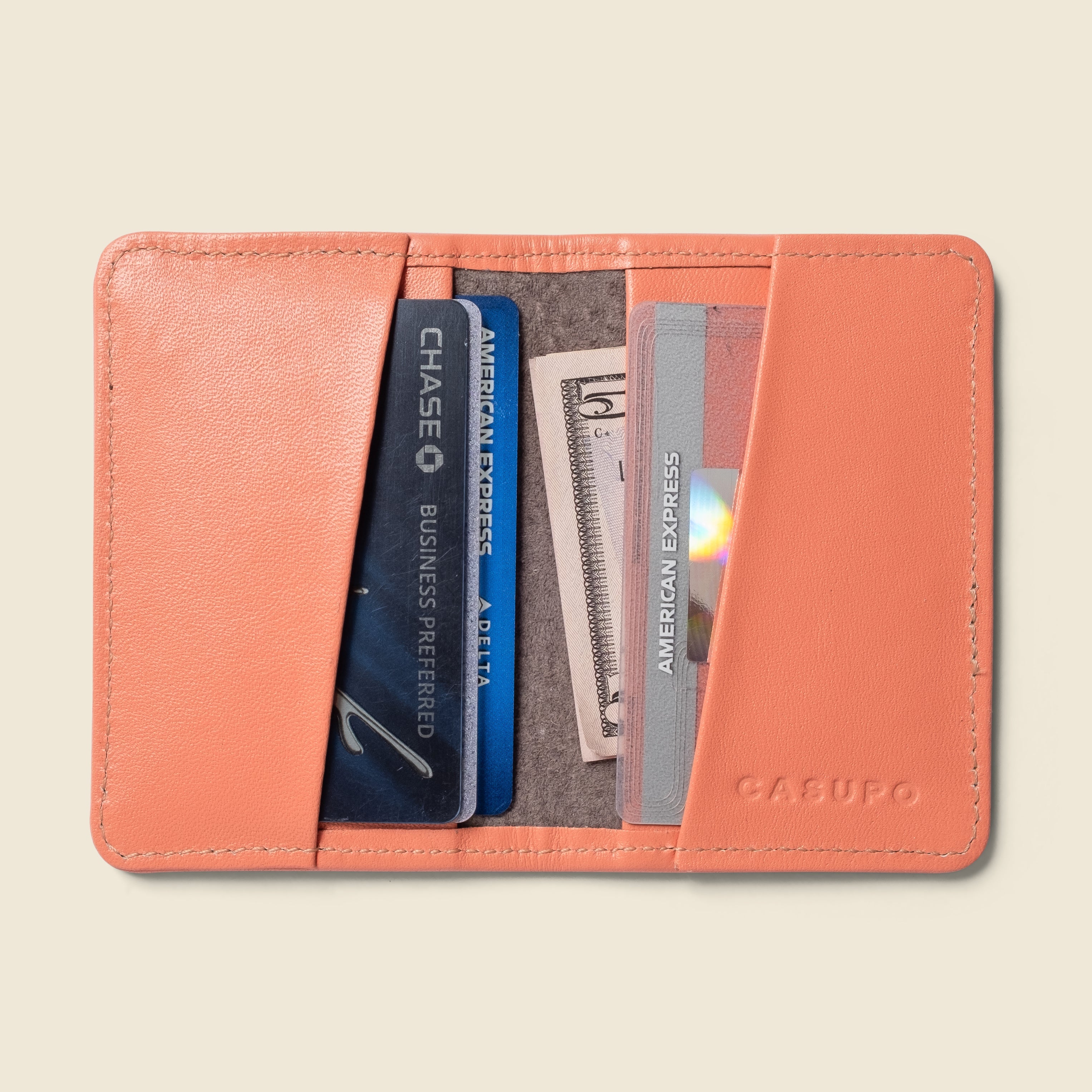 Product view 4 - Compact Bifold with RFID Protection - Pink - CASUPO