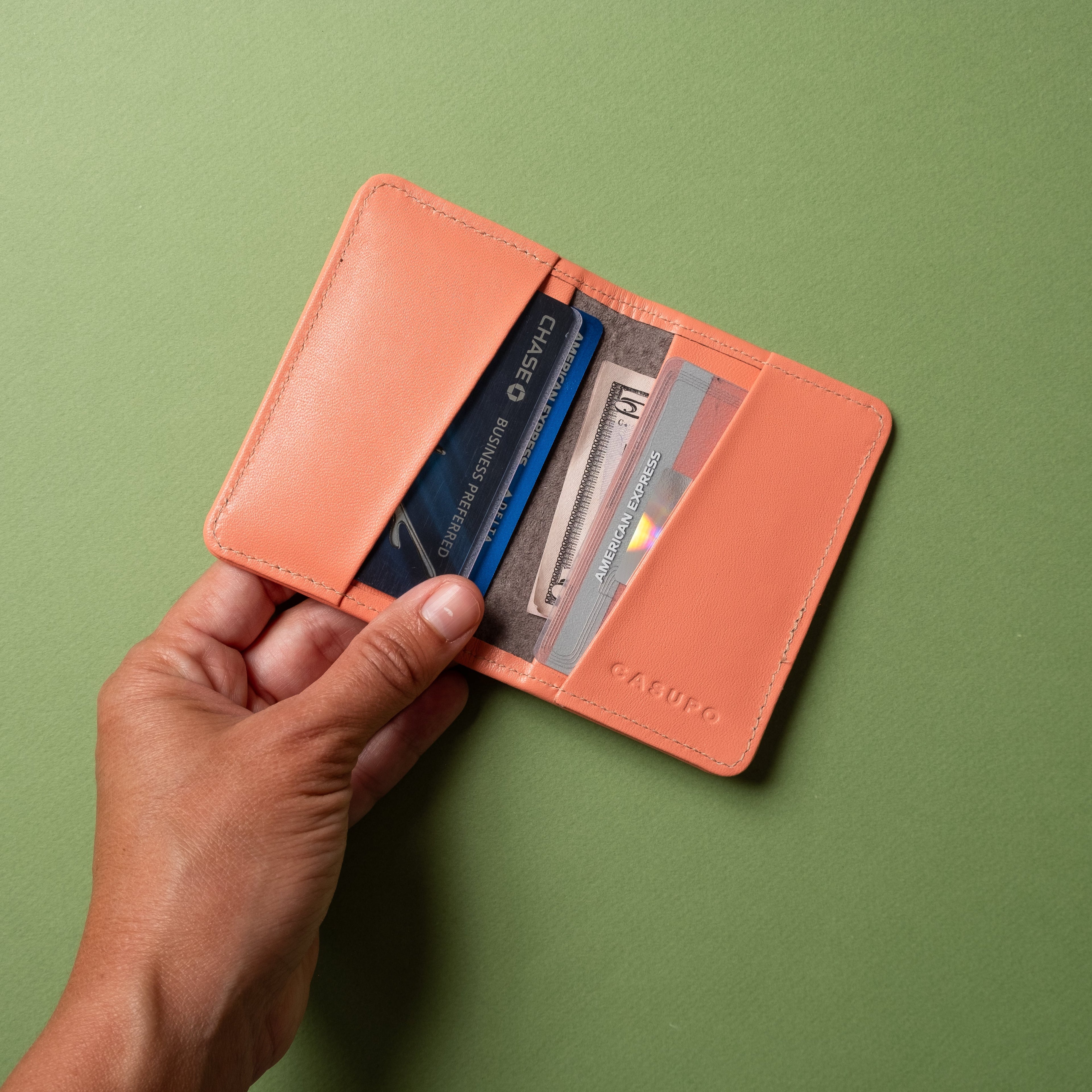 Compact Bifold with RFID Protection - Pink - premium quality - CASUPO