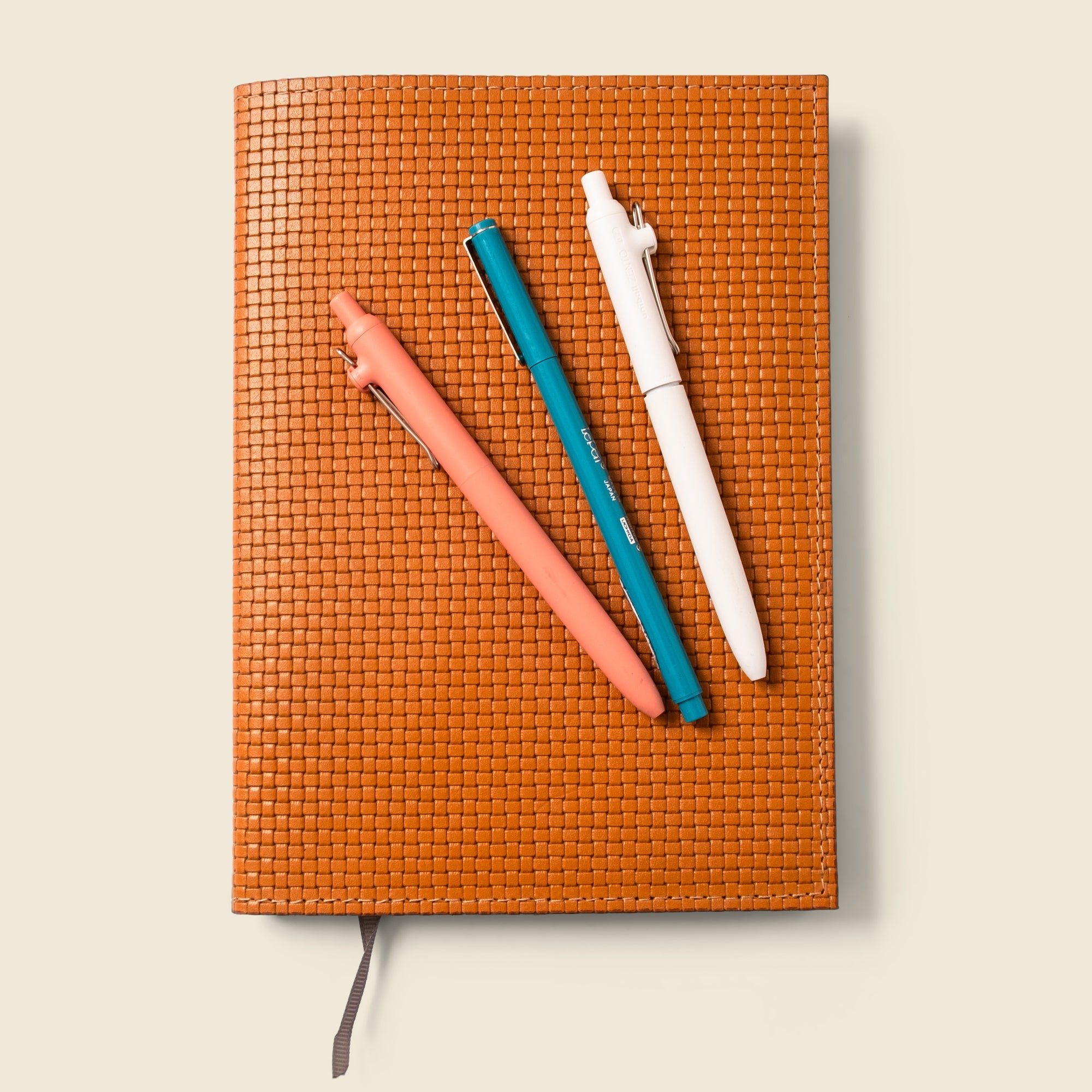 Close-up detail showing quality craftsmanship and materials - Refillable A5 Leather Notebook Cover – Tan Limited Edition