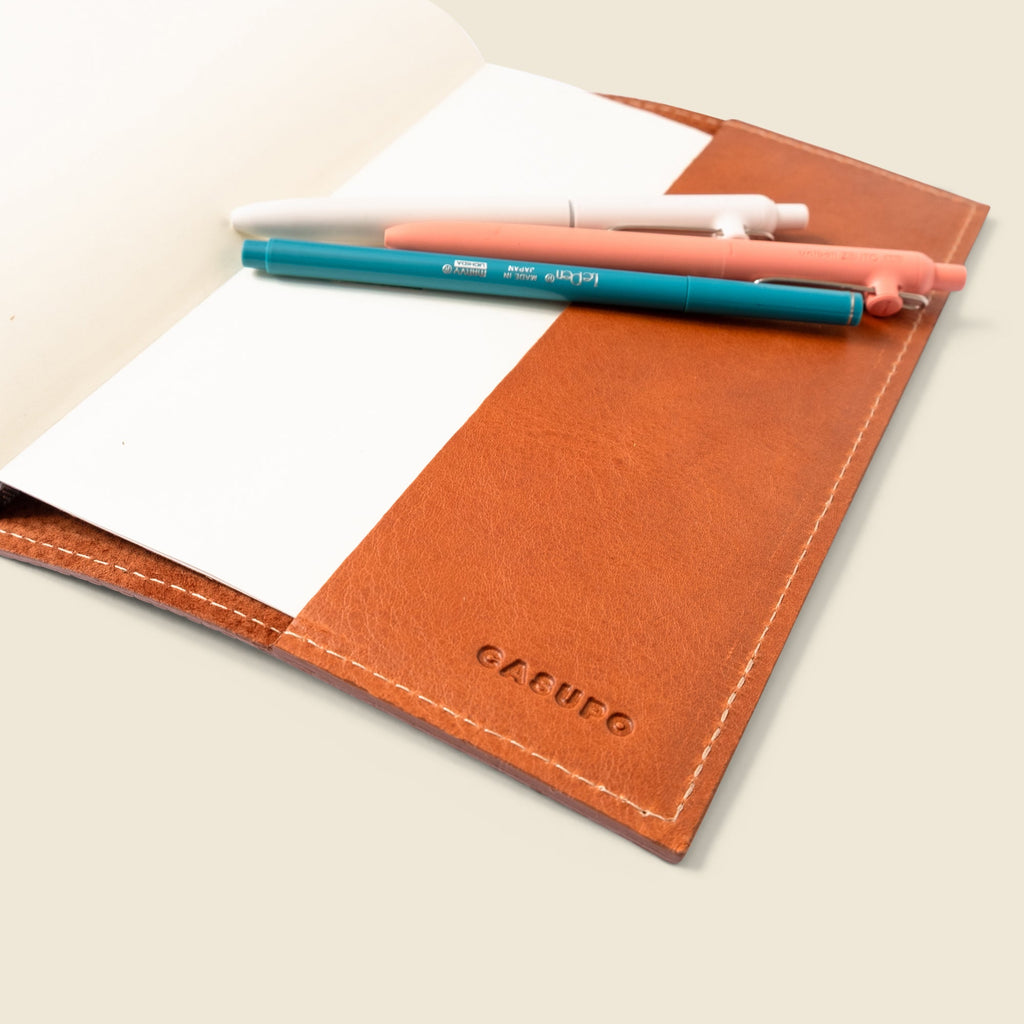 Product view 6 - Refillable A5 Leather Notebook Cover – Tan Limited Edition - CASUPO
