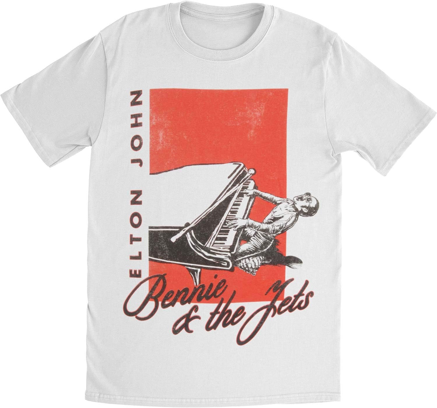 Elton John Mens T-shirt - Officially Licensed - Bennie and the Jets- B - premium quality - Vintage Merch