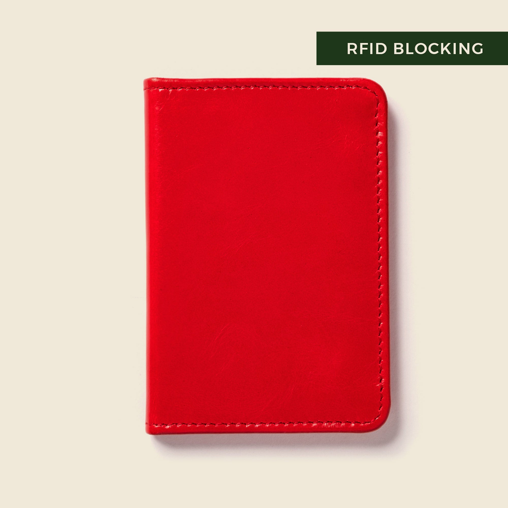 Compact Bifold with RFID Protection - Fire Red - premium quality - CASUPO