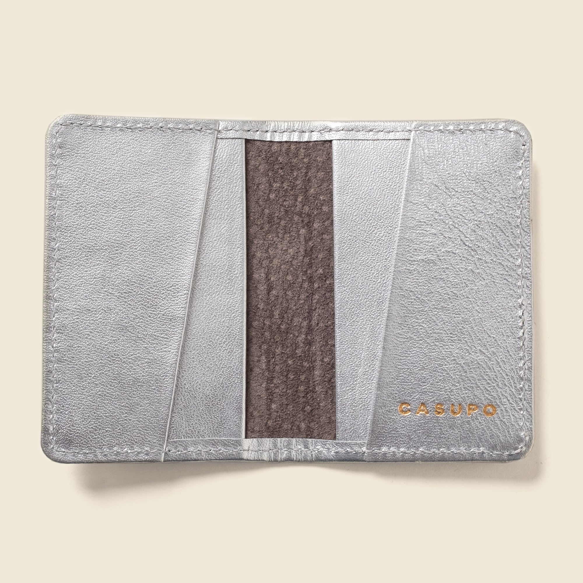 Product view 5 - Compact Bifold with RFID Protection - Silver - CASUPO