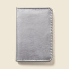 Close-up detail showing quality craftsmanship and materials - Compact Bifold with RFID Protection - Silver