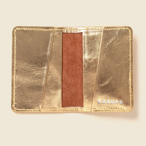 Compact Bifold with RFID Protection - Gold - premium quality - CASUPO