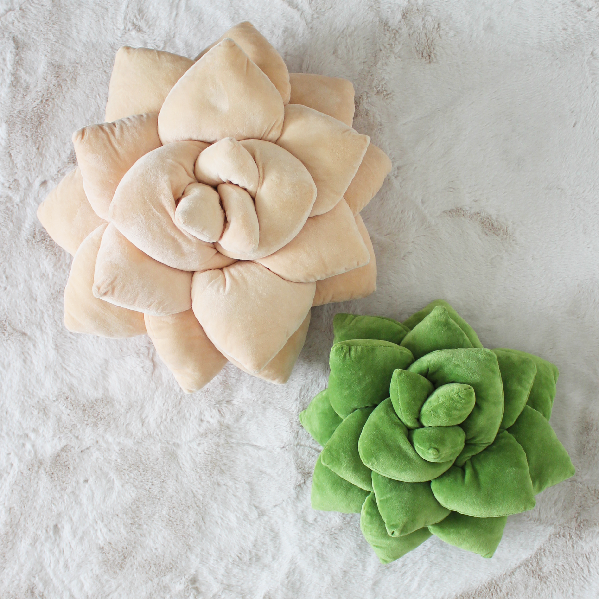 Close-up detail showing quality craftsmanship and materials - Big Pop Succulent® - Blush Peach