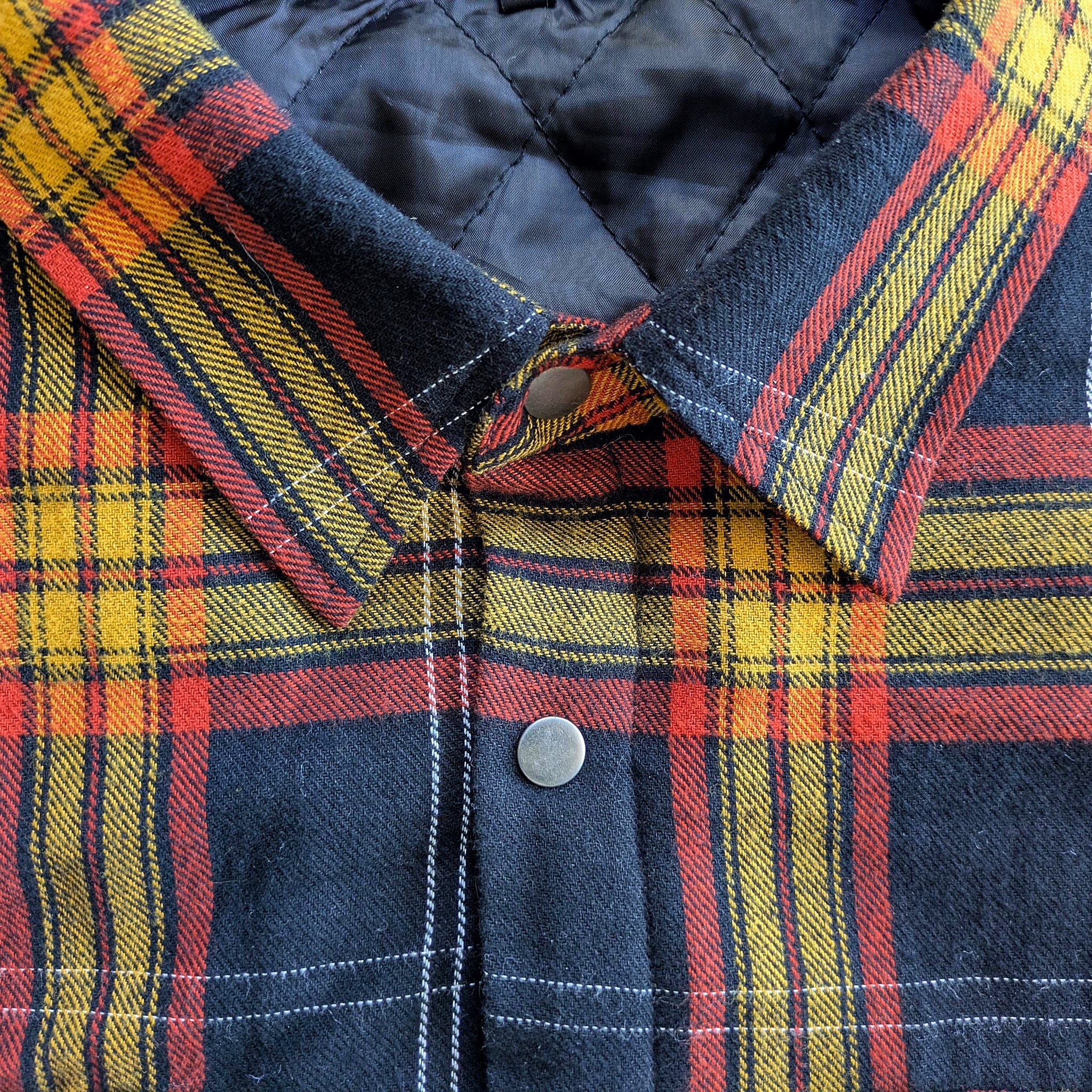 Product view 4 - Juniper Insulated Flannel Shacket - Black/Red/Yellow - Faultline395