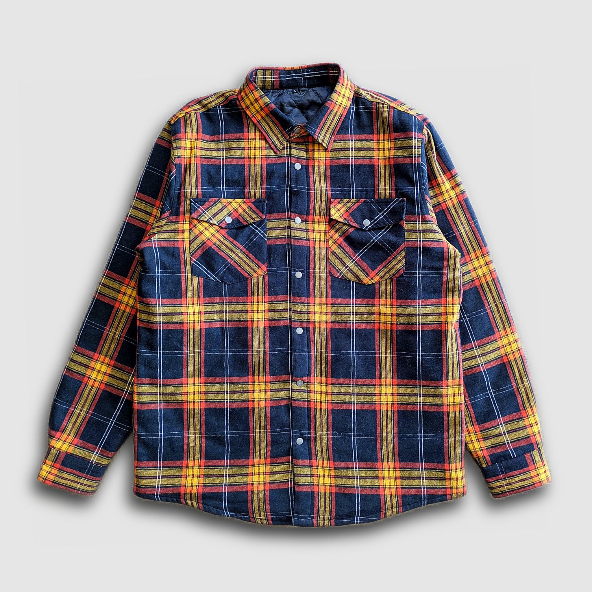 Juniper Insulated Flannel Shacket - Black/Red/Yellow - premium quality - Faultline395