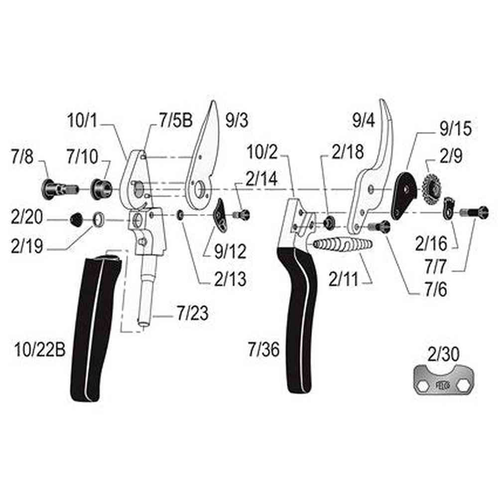 Product view 4 - Left Handed F-10 Pruning Shears - Pruner Warehouse