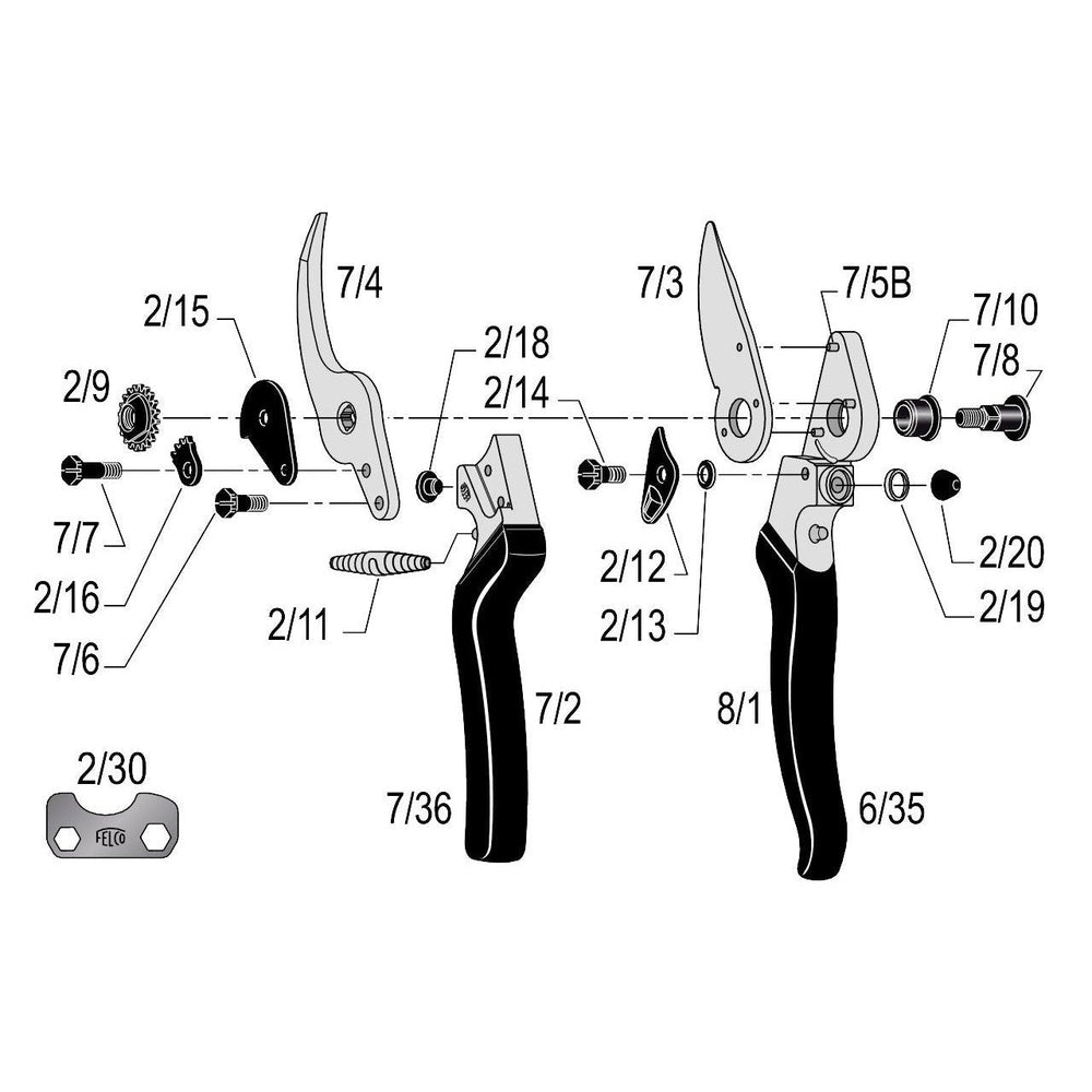 Product view 5 - Ergonomic F-8 Pruning Shears - Pruner Warehouse
