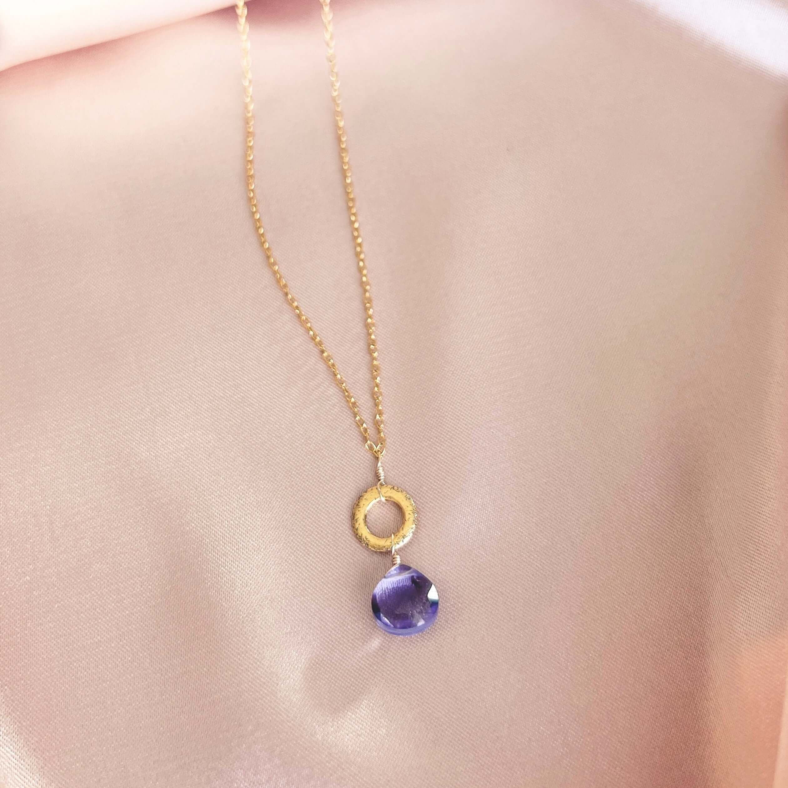 Product view 5 - PARKEN JEWELRY Iolite Mini Drop Layering Necklace - PARKEN JEWELRY