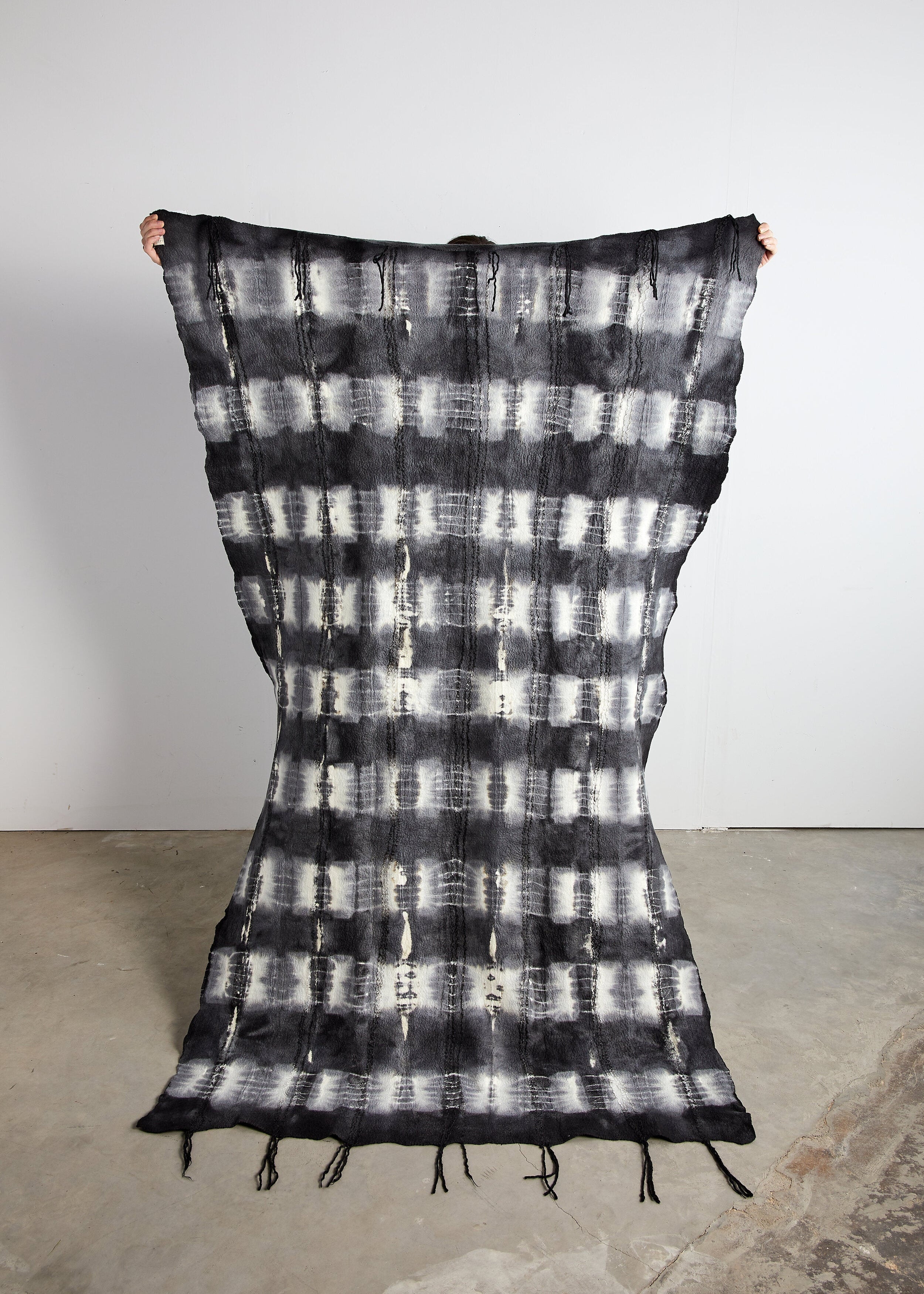 Adire Tye-Dye Lightweight Wool Throw Blanket - premium quality - Kanju Interiors