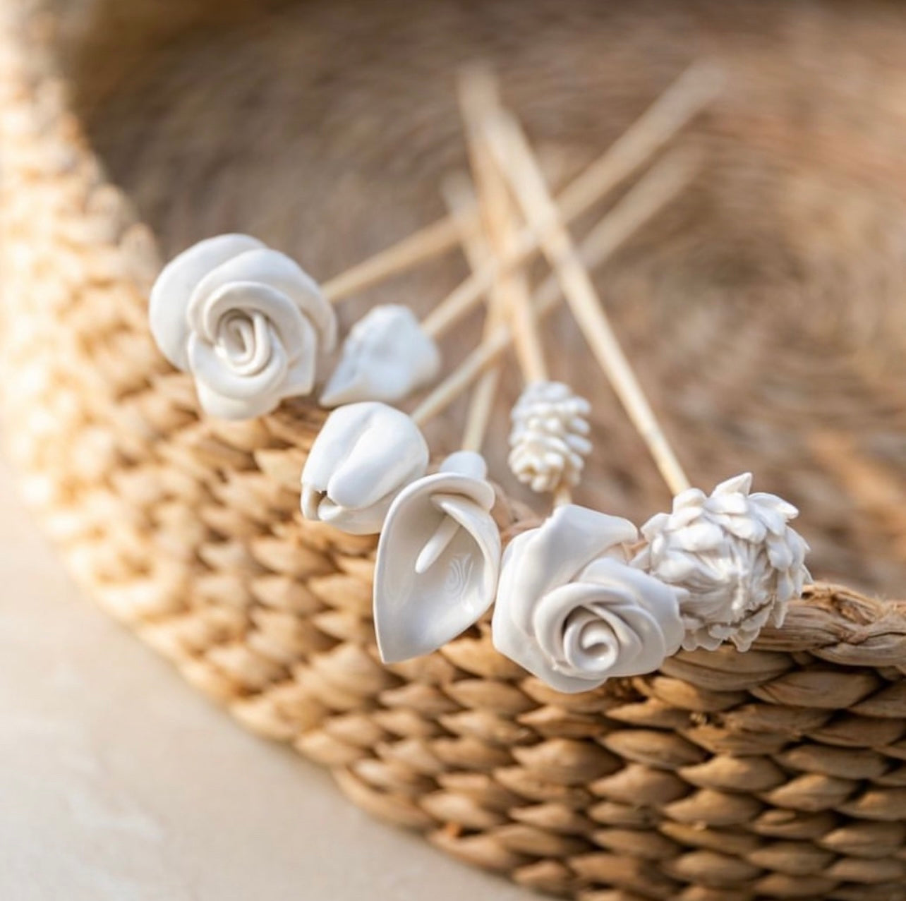 Product view 5 - Country Flowers Bamboo Diffuser Sticks Set - Kanju Interiors