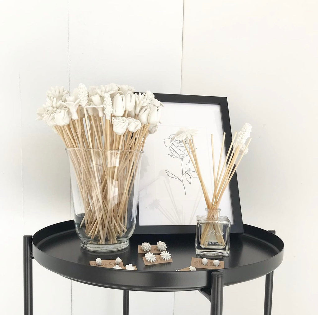 Product view 6 - African Flowers Bamboo Diffuser Set - Kanju Interiors