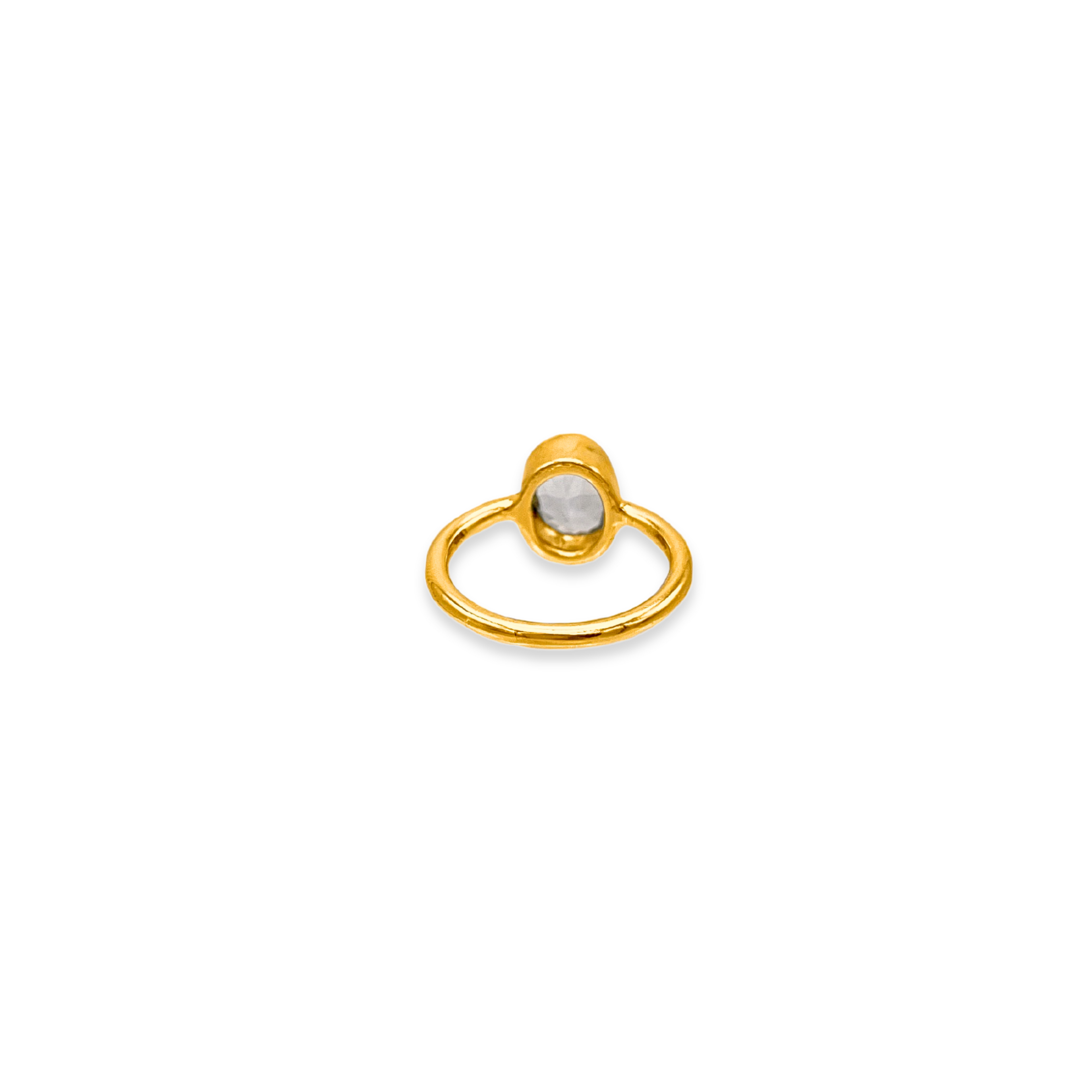 Close-up detail showing quality craftsmanship and materials - Oval Aquamarine Gemstone Ring