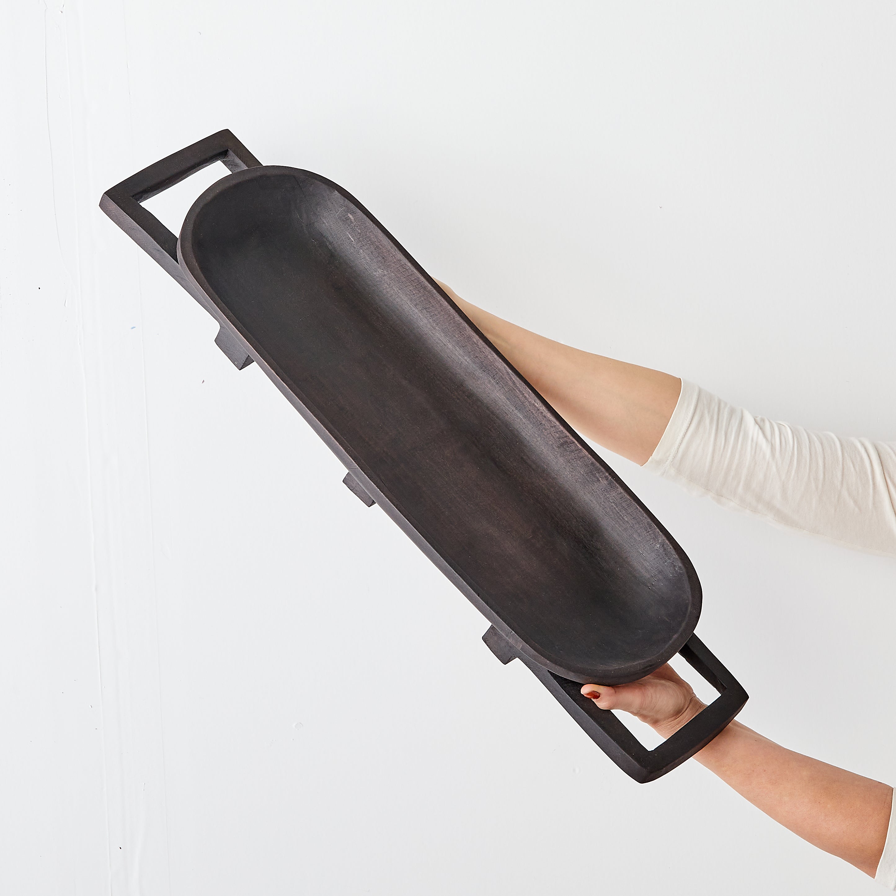 Product view 6 - Swazi Long Wooden Serving Tray - Kanju Interiors