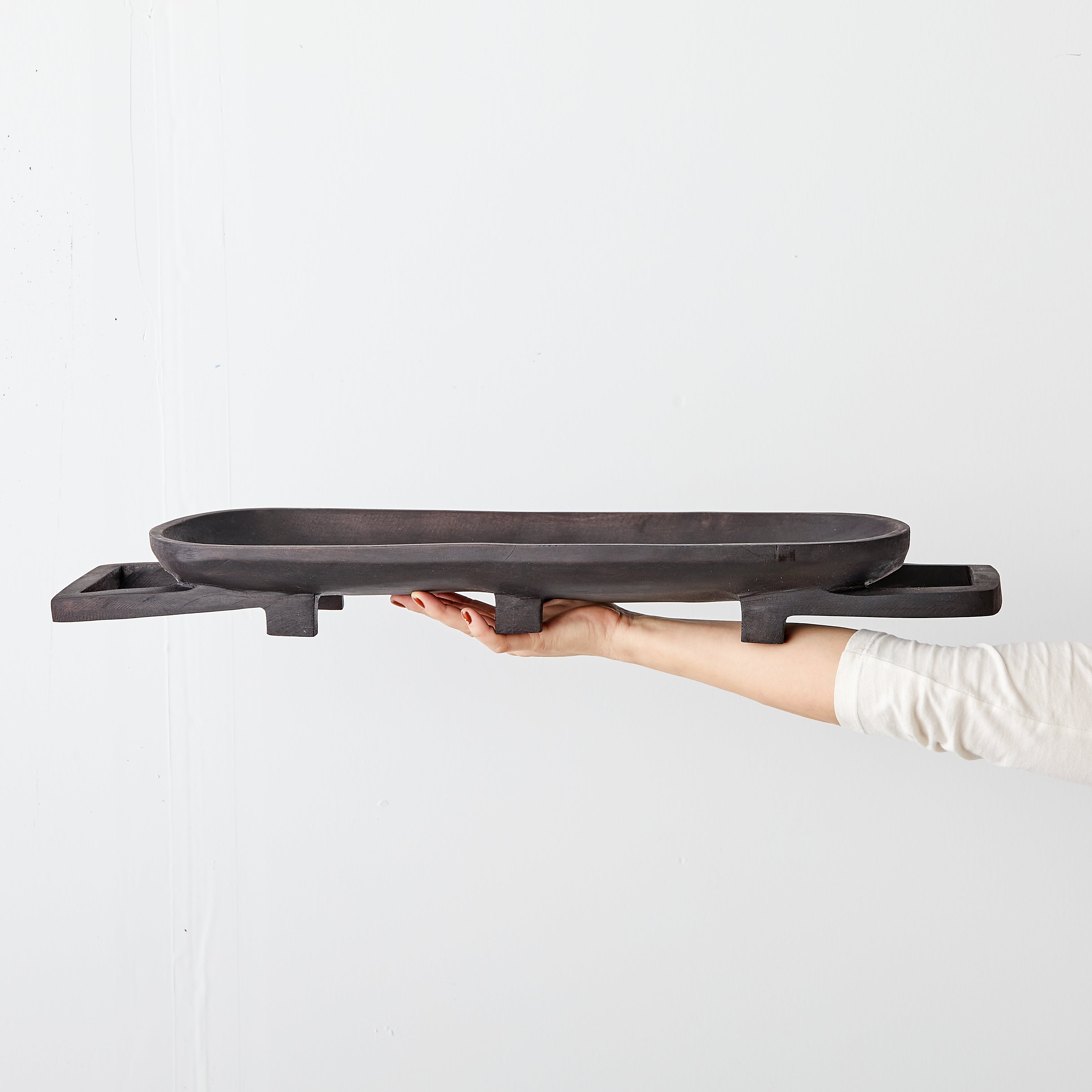 Product view 5 - Swazi Long Wooden Serving Tray - Kanju Interiors