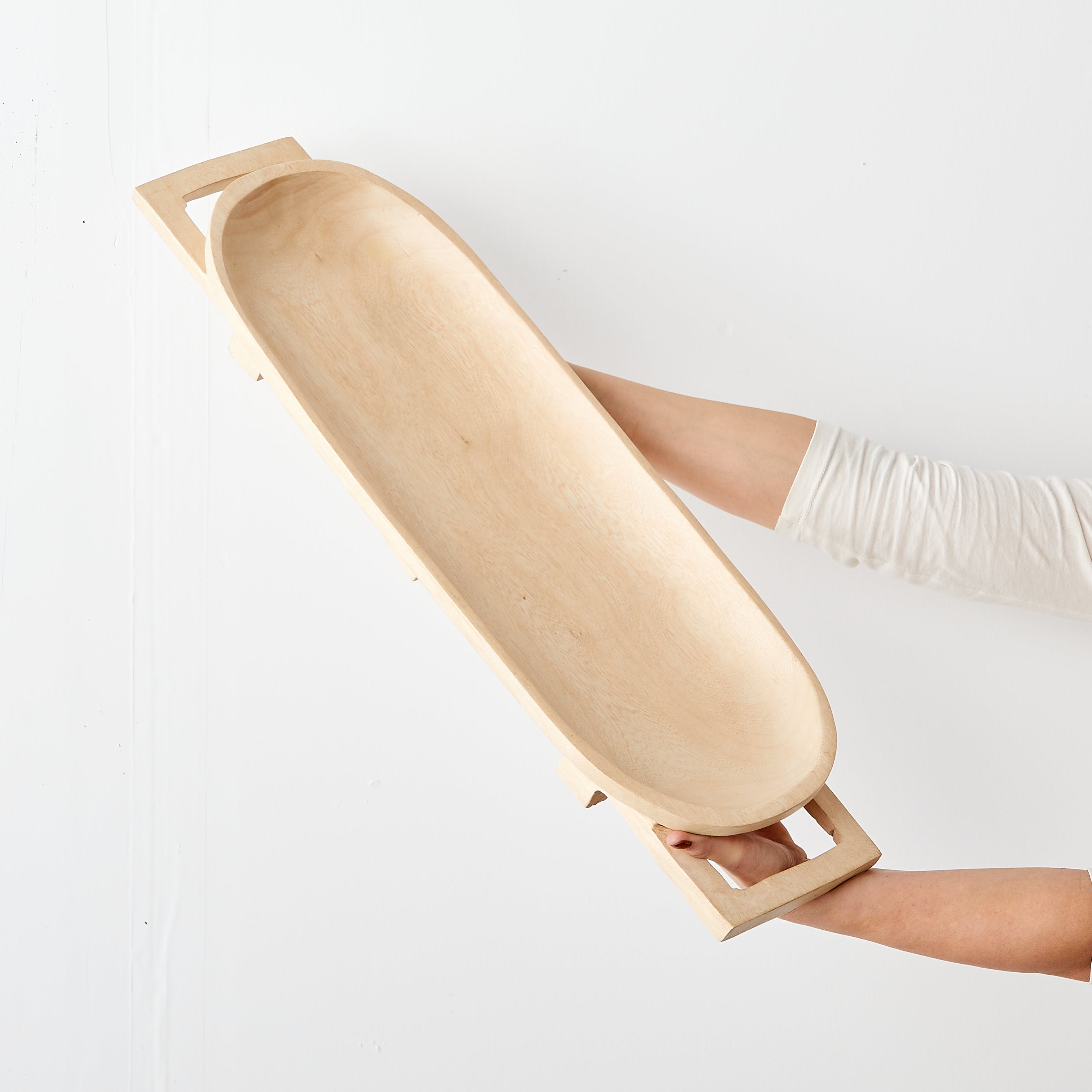 Product view 4 - Swazi Long Wooden Serving Tray - Kanju Interiors