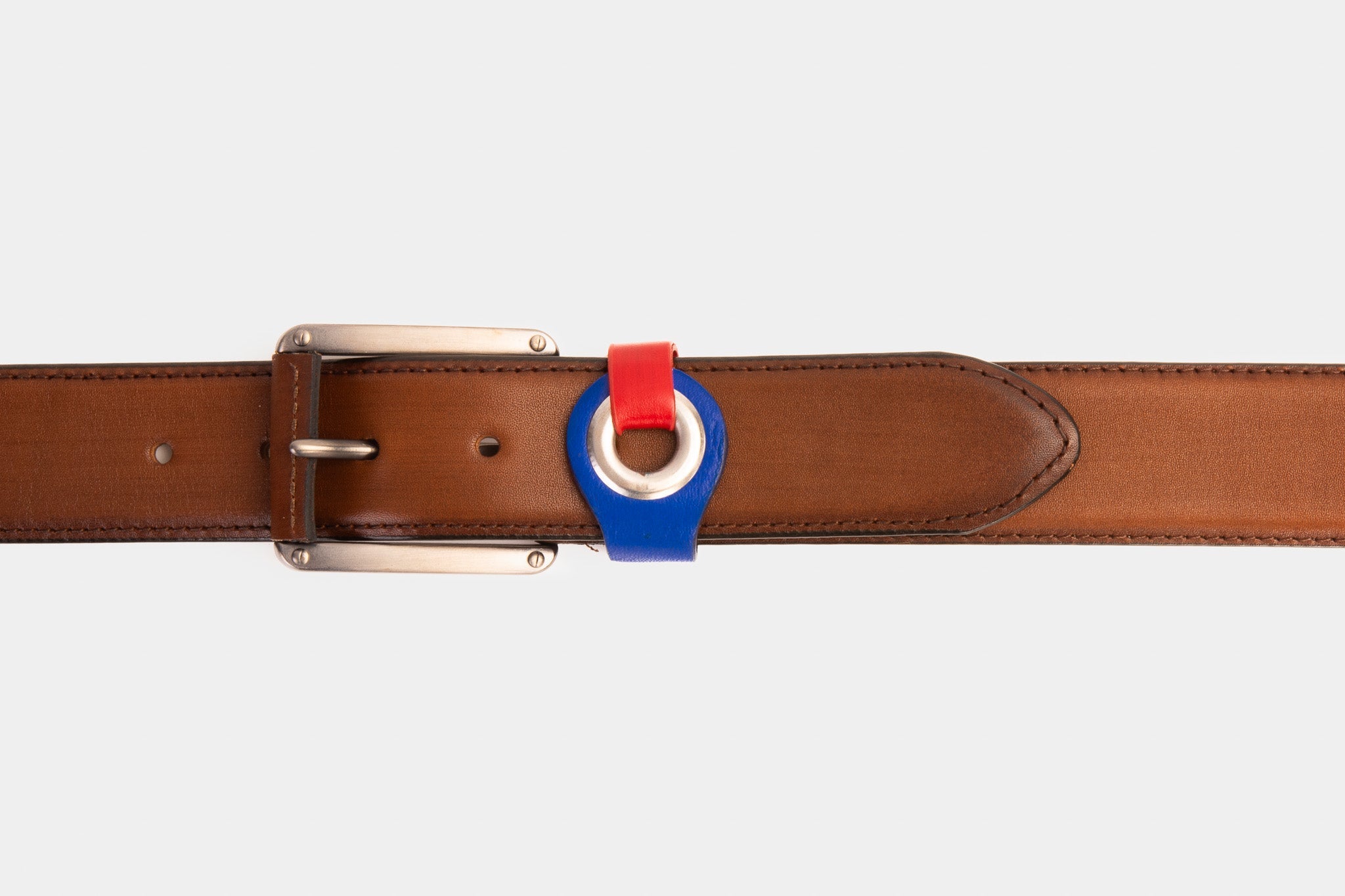 Close-up detail showing quality craftsmanship and materials - Vinci Leather Shoes The Jackie Tan Leather Belt