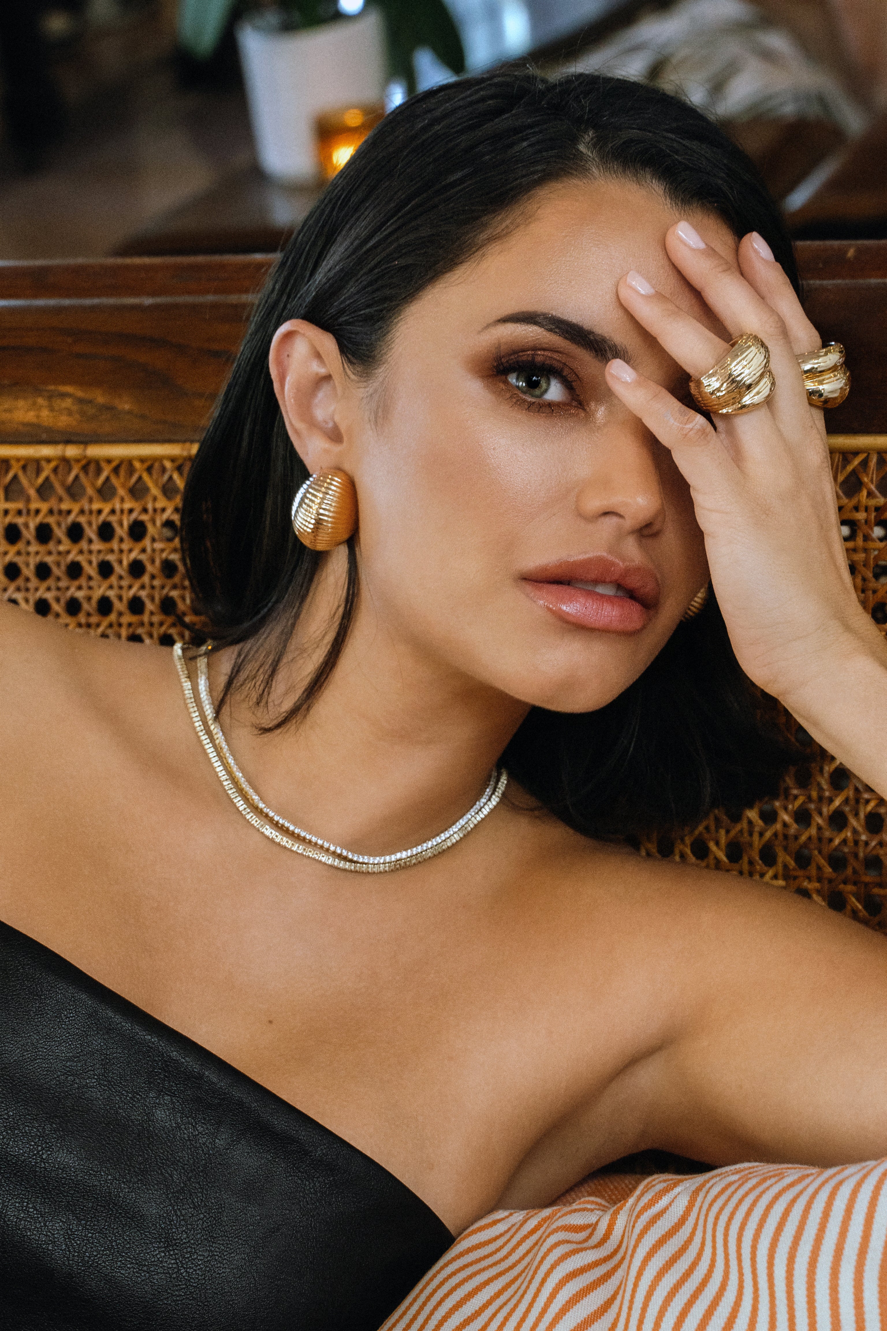 Close-up detail showing quality craftsmanship and materials - Cynthia Necklace & Bracelet