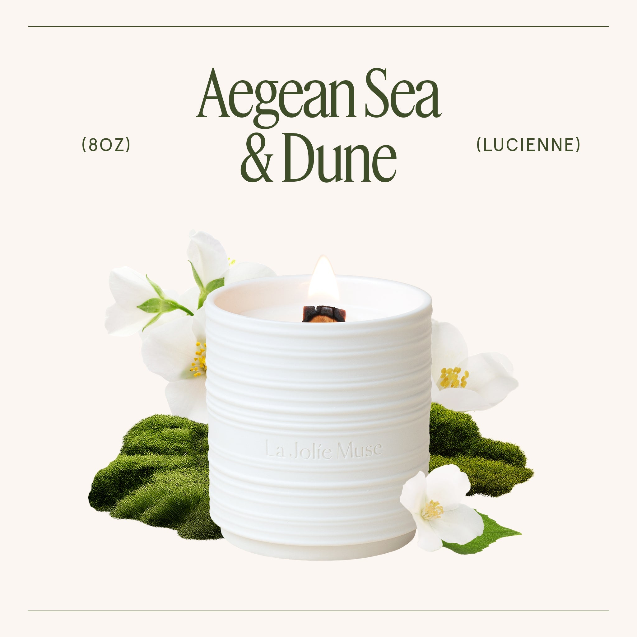 Product view 5 - Lucienne - Aegean Sea & Dune Candle - LA JOLIE MUSE
