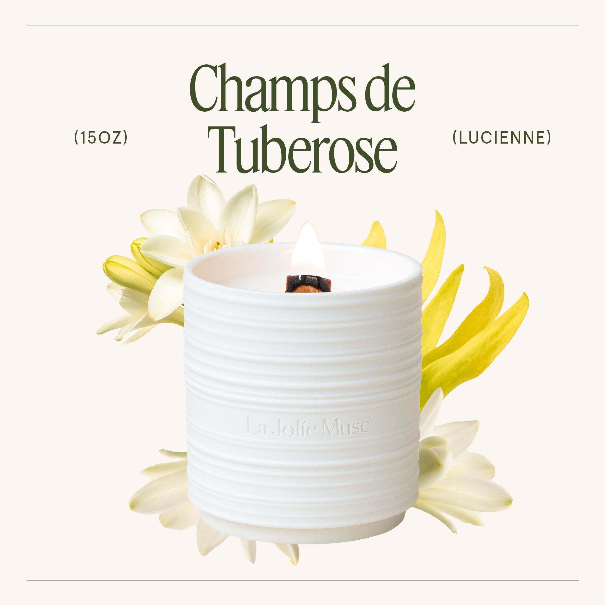Product view 13 - Lucienne - Champs de Tuberose Candle - LA JOLIE MUSE